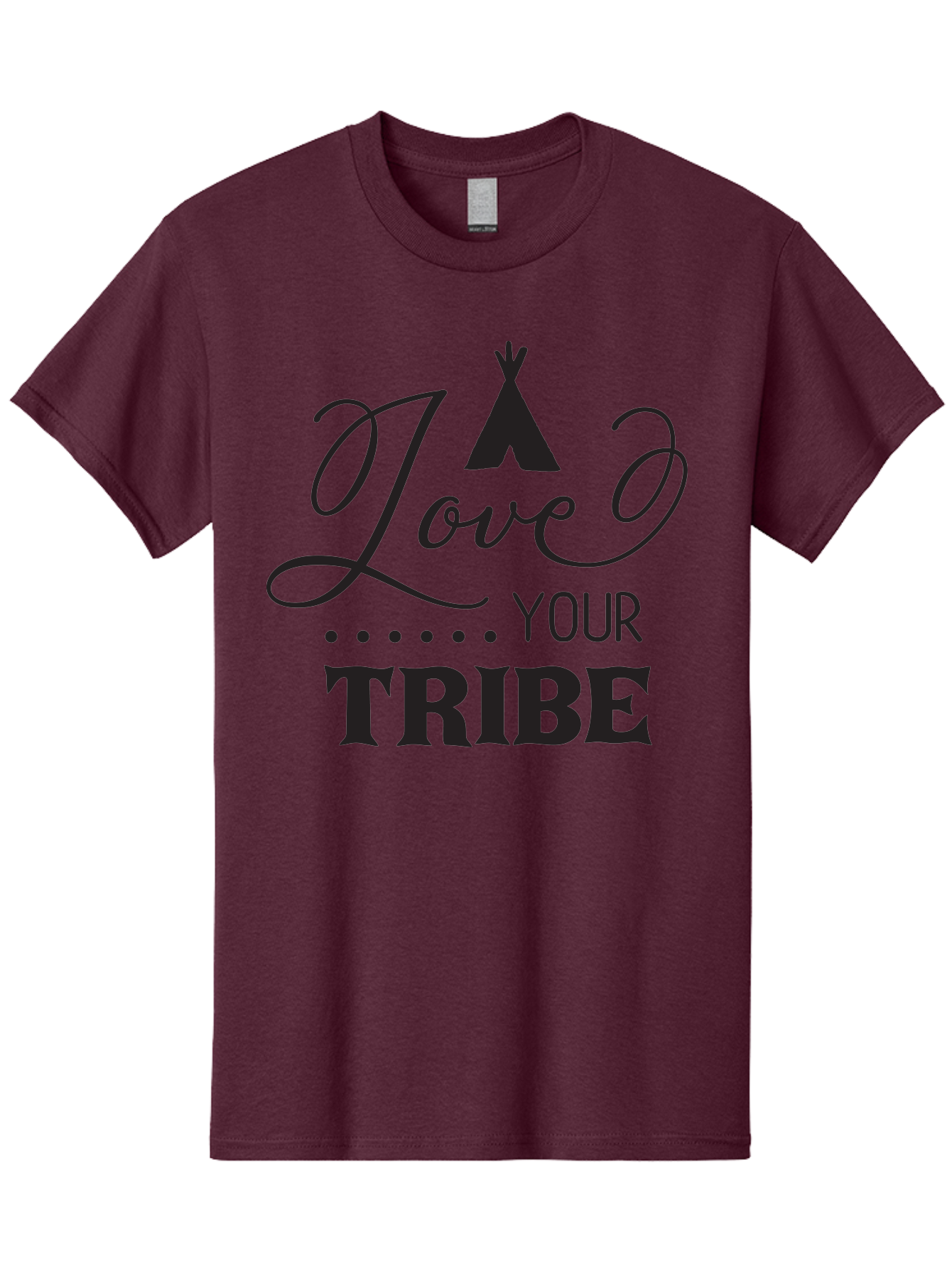 Love-Your-Tribe Men'S Graphic Tee, 100% Cotton, Comfortable Casual Summer Wear, Machine Washable, Love Your Tribe, Tribal Love, Motivational Quote, Inspirational Saying, Teepee Symbol, Unity Phrase, Community Message, Typographic Art Aac982 17