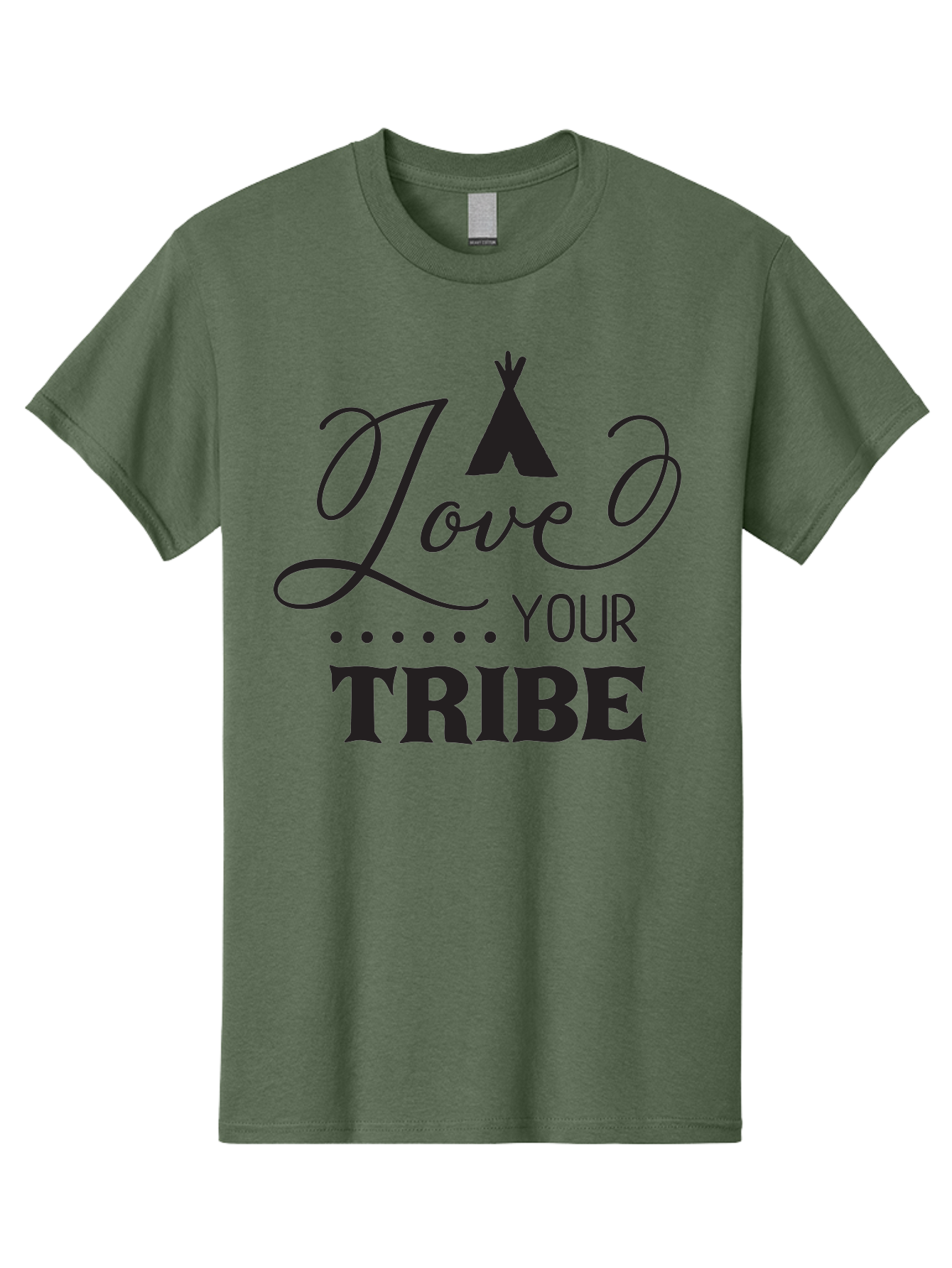 Love-Your-Tribe Men'S Graphic Tee, 100% Cotton, Comfortable Casual Summer Wear, Machine Washable, Love Your Tribe, Tribal Love, Motivational Quote, Inspirational Saying, Teepee Symbol, Unity Phrase, Community Message, Typographic Art Aac982 3
