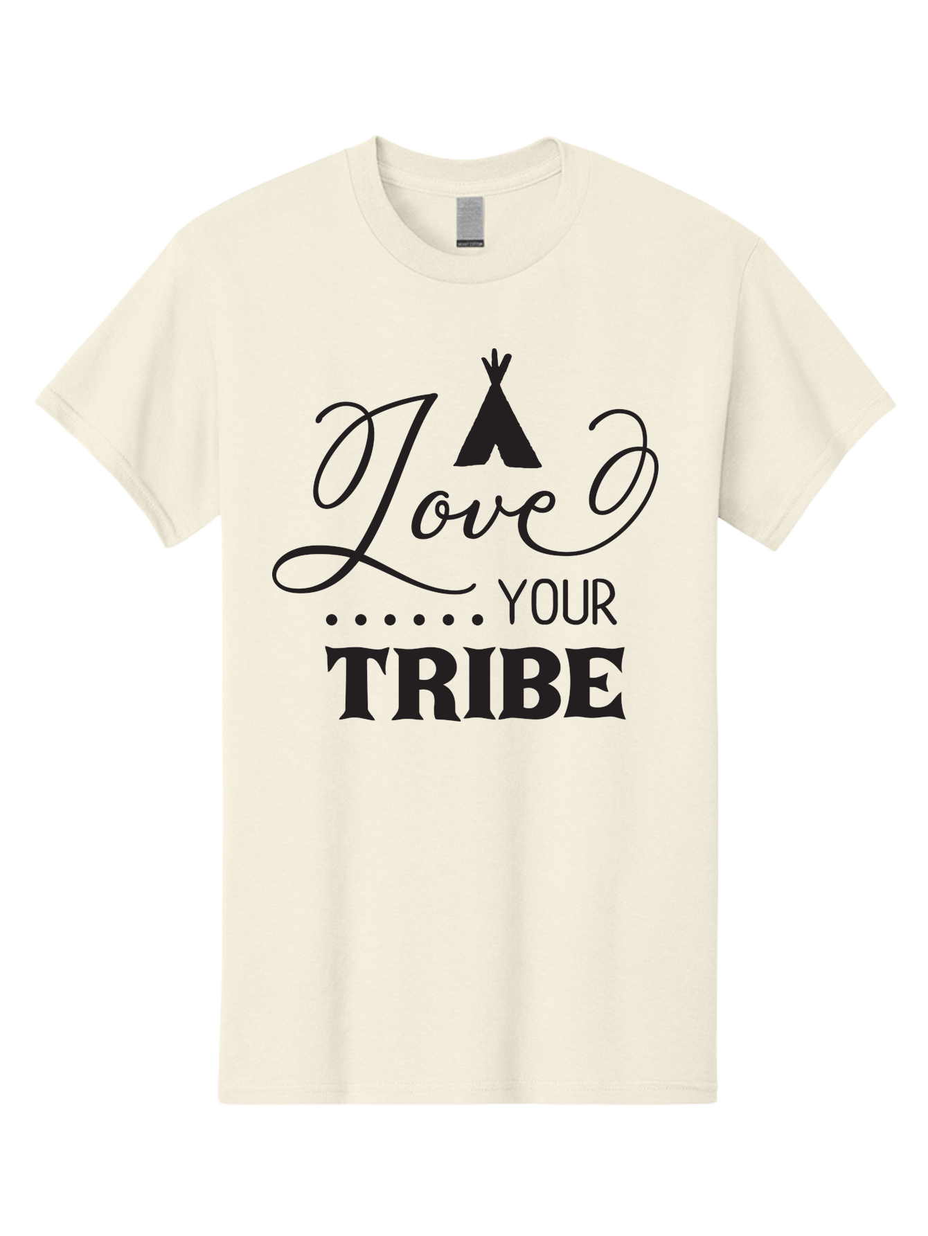 Love-Your-Tribe Men'S Graphic Tee, 100% Cotton, Comfortable Casual Summer Wear, Machine Washable, Love Your Tribe, Tribal Love, Motivational Quote, Inspirational Saying, Teepee Symbol, Unity Phrase, Community Message, Typographic Art Aac982 7