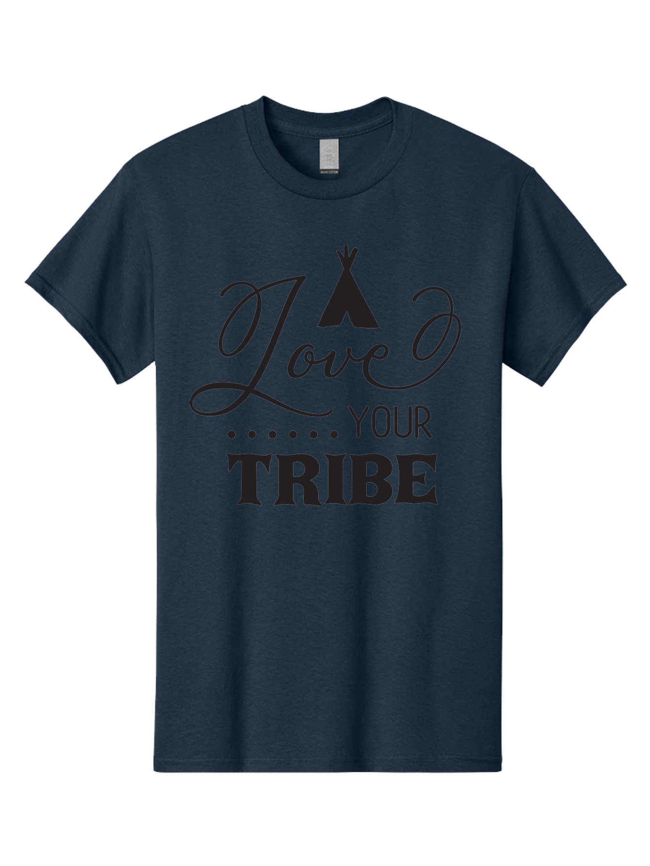 Love-Your-Tribe Men'S Graphic Tee, 100% Cotton, Comfortable Casual Summer Wear, Machine Washable, Love Your Tribe, Tribal Love, Motivational Quote, Inspirational Saying, Teepee Symbol, Unity Phrase, Community Message, Typographic Art Aac982 19