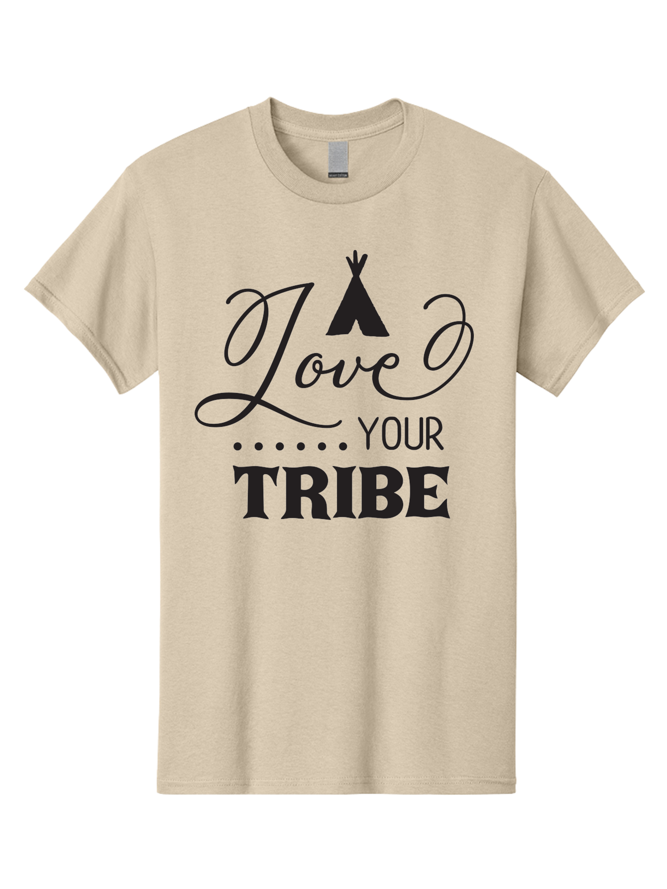 Love-Your-Tribe Men'S Graphic Tee, 100% Cotton, Comfortable Casual Summer Wear, Machine Washable, Love Your Tribe, Tribal Love, Motivational Quote, Inspirational Saying, Teepee Symbol, Unity Phrase, Community Message, Typographic Art Aac982 23