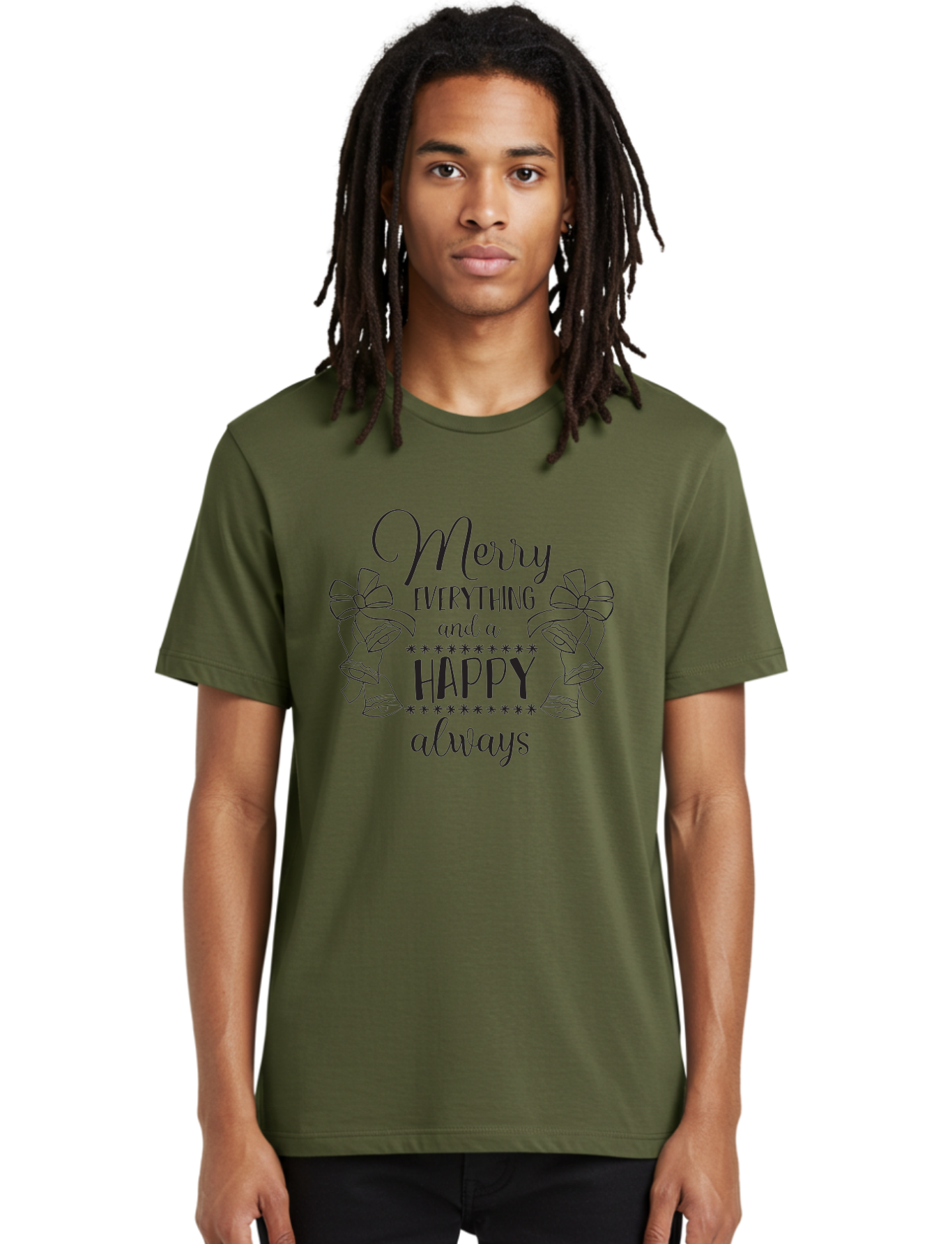 Merry-Everything-And-Happy-Always Men'S Graphic Tee, 100% Cotton, Comfortable Casual Summer Wear, Machine Washable, Merry Everything And A Happy Always, Festive Greeting, Holiday Cheer, Christmas Wishes, Joyful Message, Celebratory Tone, Aad005 30