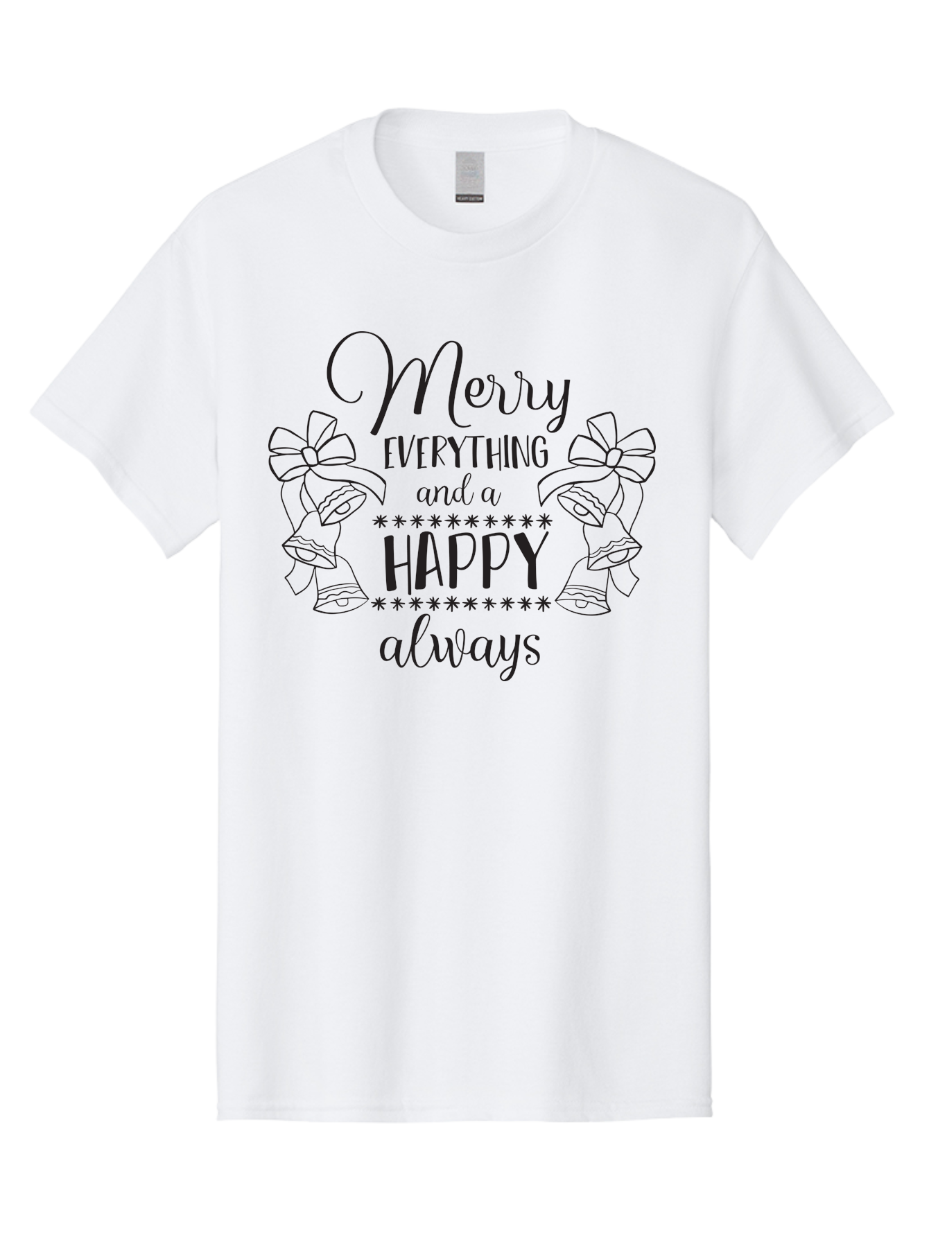 Merry-Everything-And-Happy-Always Men'S Graphic Tee, 100% Cotton, Comfortable Casual Summer Wear, Machine Washable, Merry Everything And A Happy Always, Festive Greeting, Holiday Cheer, Christmas Wishes, Joyful Message, Celebratory Tone, Aad005 25