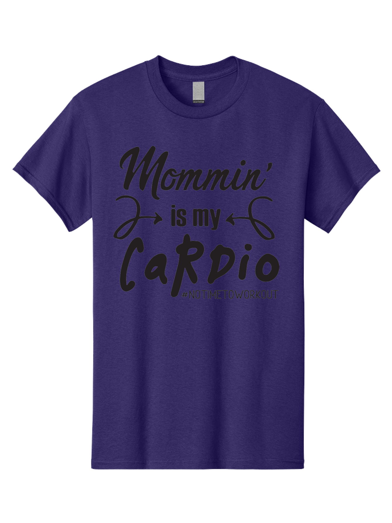 Mommin-Is-My-Cardio Men'S Graphic Tee, 100% Cotton, Comfortable Casual Summer Wear, Machine Washable, Mom Life, Mommin', Cardio Workout, Funny Quotes, Mom Humor, Parenting, Motherhood, Fitness Motivation, Humor For Moms, No Time To Workout Aad016 27