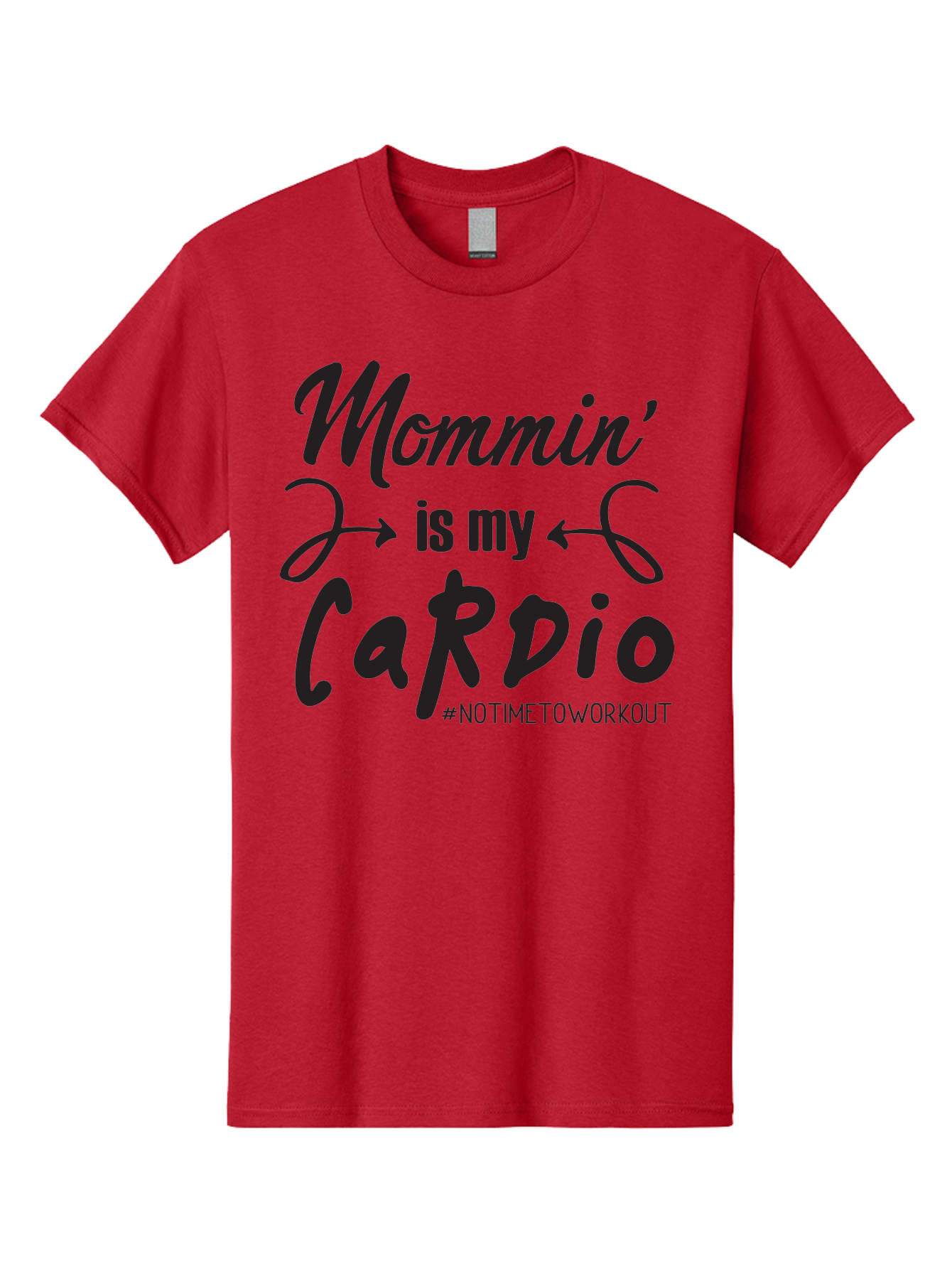 Mommin-Is-My-Cardio Men'S Graphic Tee, 100% Cotton, Comfortable Casual Summer Wear, Machine Washable, Mom Life, Mommin', Cardio Workout, Funny Quotes, Mom Humor, Parenting, Motherhood, Fitness Motivation, Humor For Moms, No Time To Workout Aad016 19