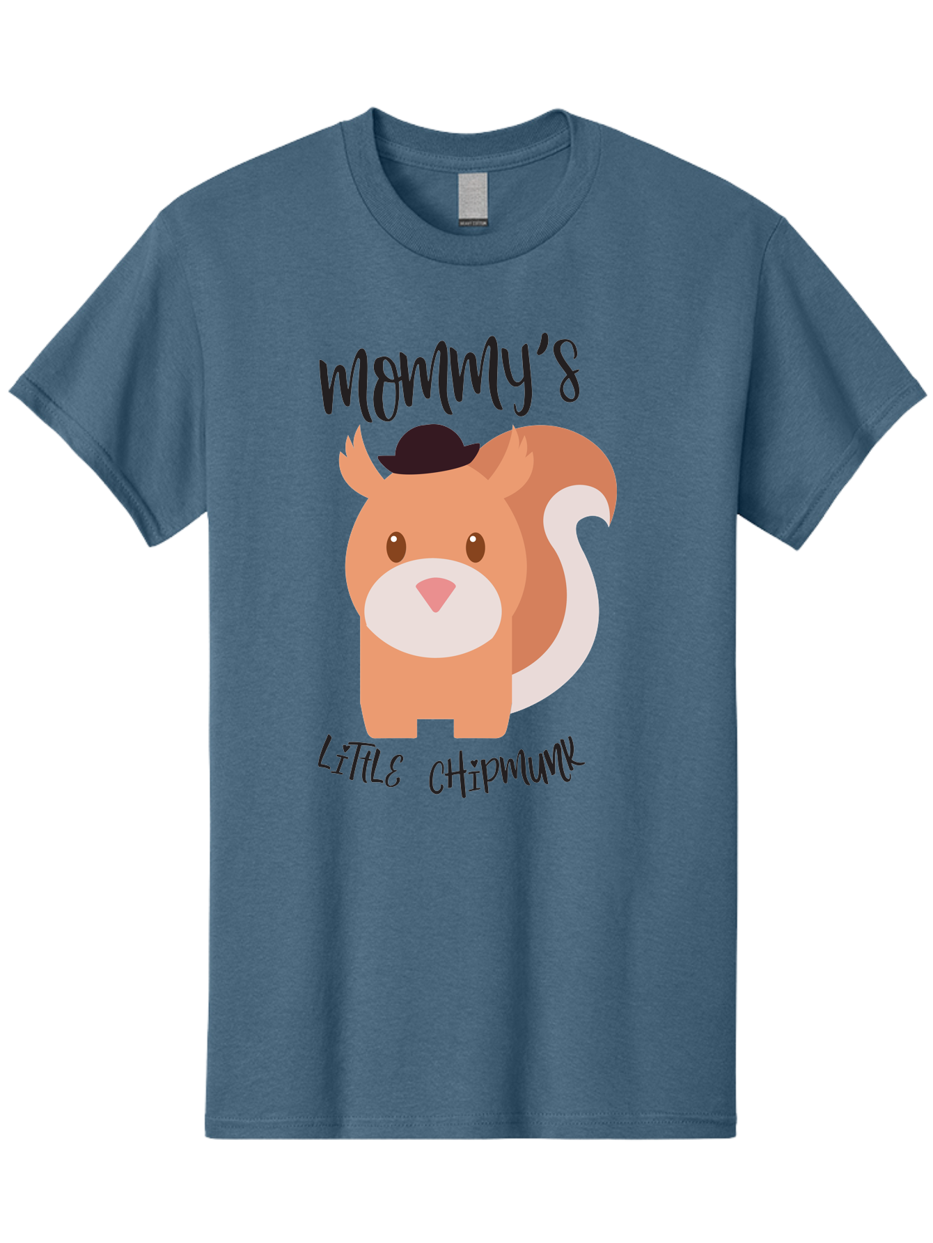 Mommy-S-Little-Chipmunk Men'S Graphic Tee, 100% Cotton, Comfortable Casual Summer Wear, Machine Washable, Chipmunk Cartoon, Animal Graphics, Cartoon Character Design, Nursery Art, Cute Squirrel Illustration, Children'S Graphic Design, Aad017 21