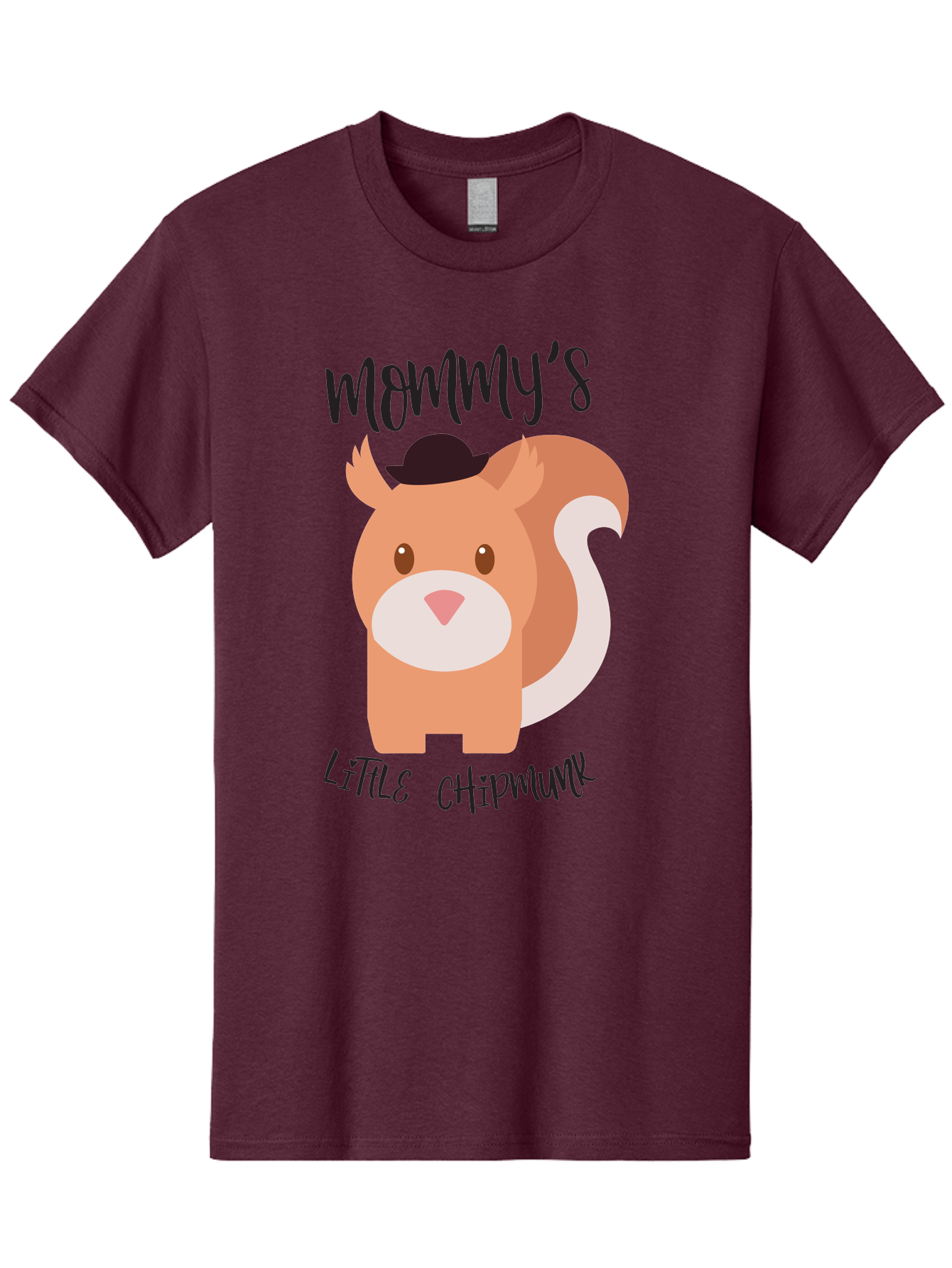 Mommy-S-Little-Chipmunk Men'S Graphic Tee, 100% Cotton, Comfortable Casual Summer Wear, Machine Washable, Chipmunk Cartoon, Animal Graphics, Cartoon Character Design, Nursery Art, Cute Squirrel Illustration, Children'S Graphic Design, Aad017 19