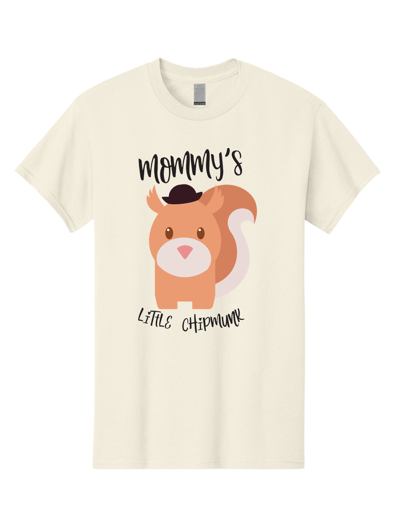 Mommy-S-Little-Chipmunk Men'S Graphic Tee, 100% Cotton, Comfortable Casual Summer Wear, Machine Washable, Chipmunk Cartoon, Animal Graphics, Cartoon Character Design, Nursery Art, Cute Squirrel Illustration, Children'S Graphic Design, Aad017 27