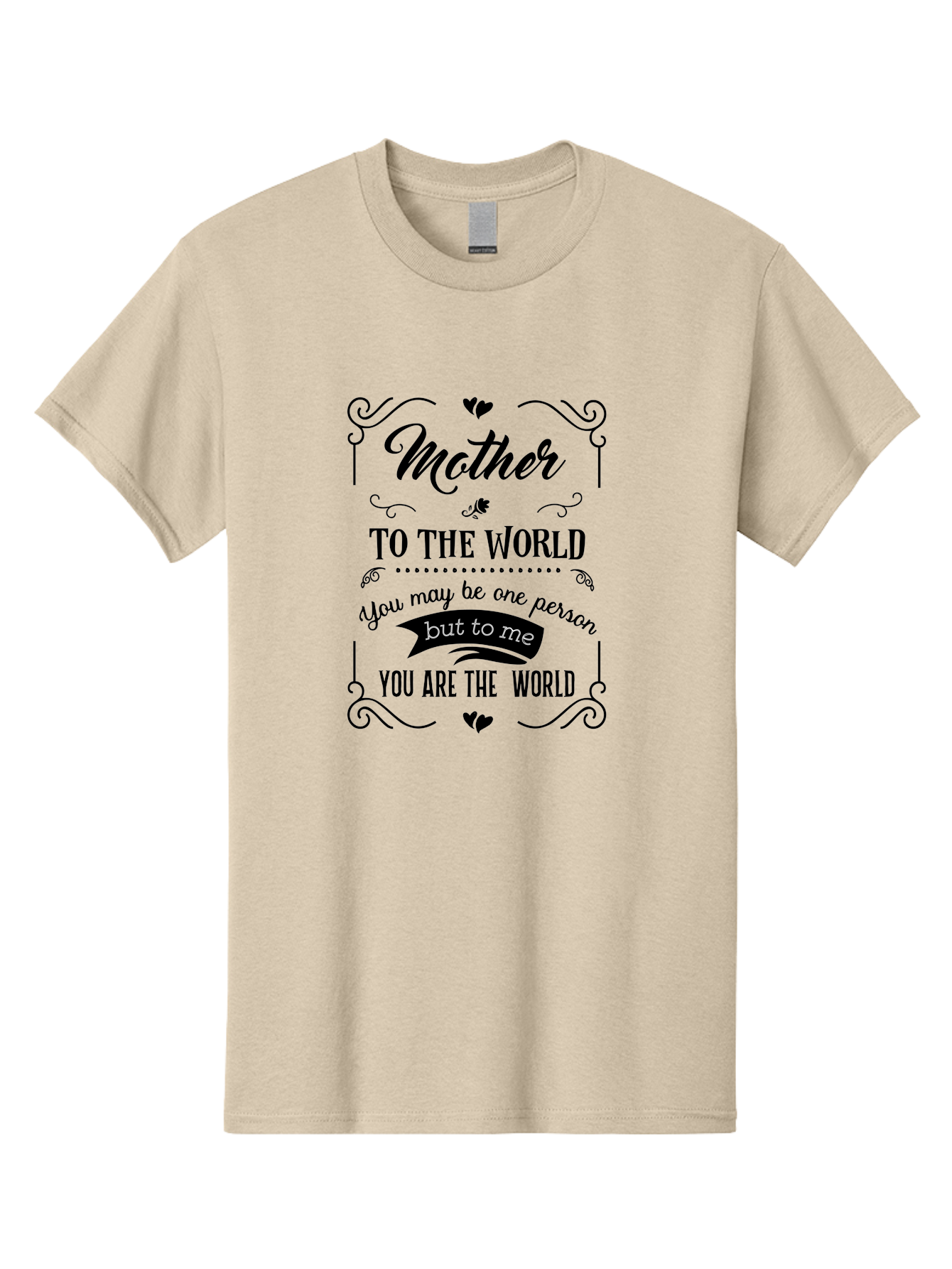 Mother-To-The-World Men'S Graphic Tee, 100% Cotton, Comfortable Casual Summer Wear, Machine Washable, Mother'S Day Quote, Love Message, Mother'S Love, Heartwarming Quote, Emotional Message, Love Letter, Heartfelt Words Aad025 19