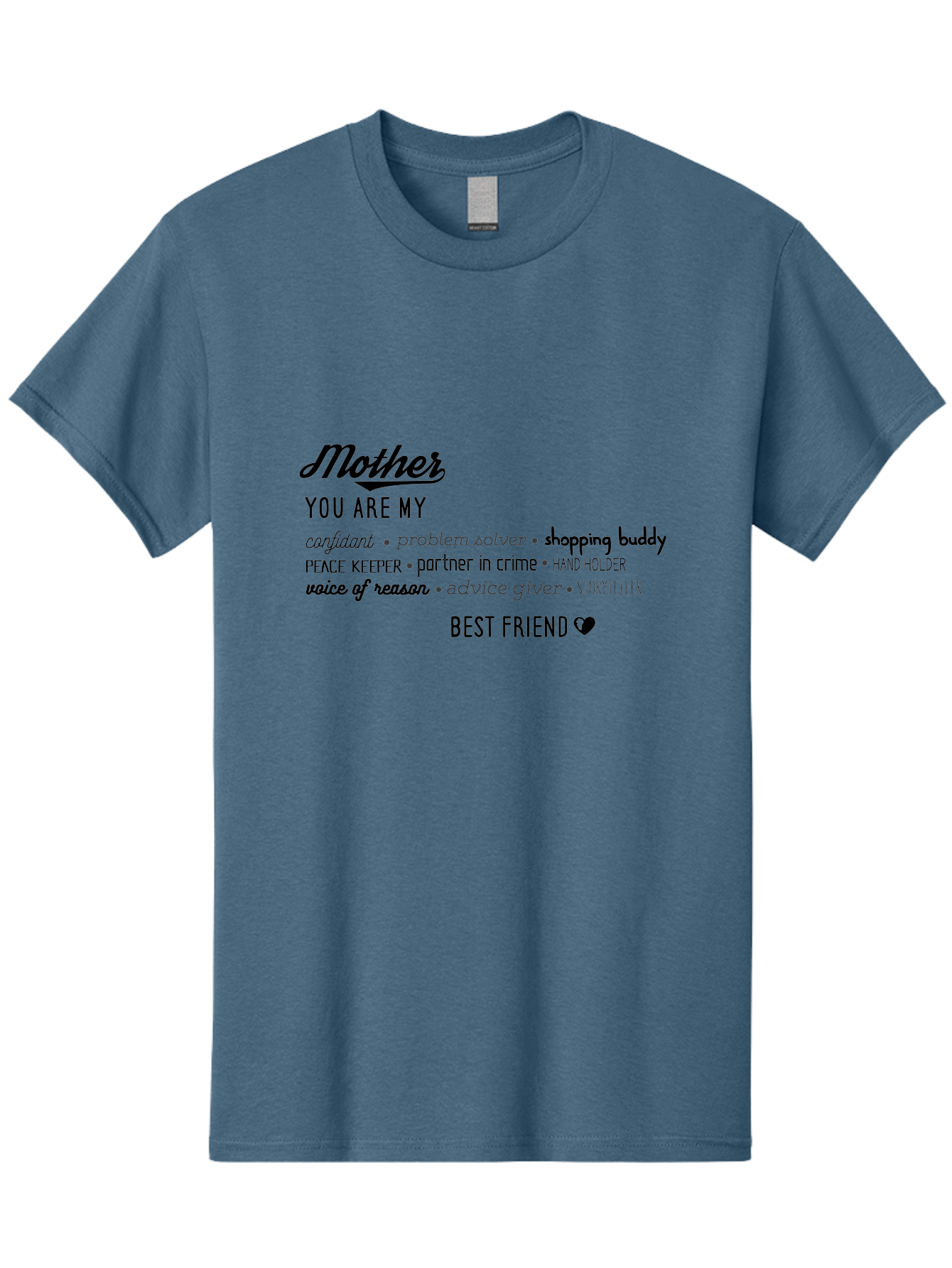 Mother Men'S Graphic Tee, 100% Cotton, Comfortable Casual Summer Wear, Machine Washable, Mother'S Day Card, Personalized Gift, Mother'S Love, Best Friend, Heartfelt Message, Appreciation, Gratitude, Mother'S Role, Family Bonding, Aad026 15