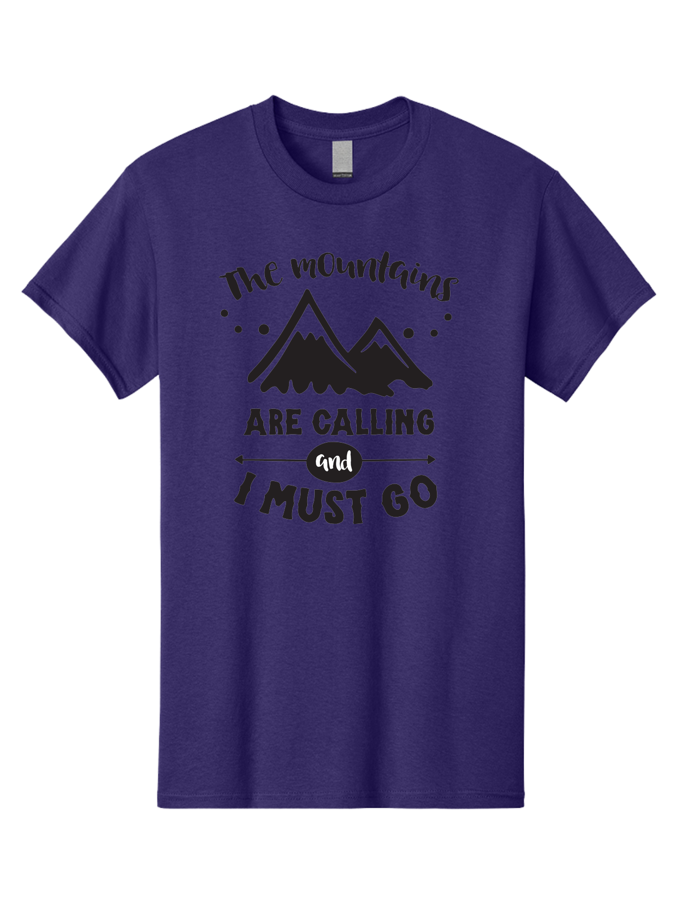 Mountains-Are-Calling Men'S Graphic Tee, 100% Cotton, Comfortable Casual Summer Wear, Machine Washable, Mountain Adventure, Adventure Travel, Inspirational Quote, Outdoorsy, Wanderlust, Motivational Quote, Travel Quote, Adventure Seeking, Aad030 19