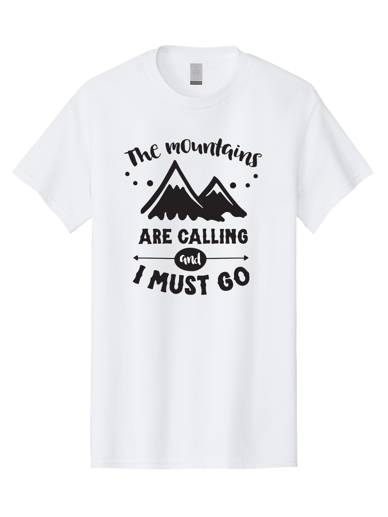 Mountains-Are-Calling Men'S Graphic Tee, 100% Cotton, Comfortable Casual Summer Wear, Machine Washable, Mountain Adventure, Adventure Travel, Inspirational Quote, Outdoorsy, Wanderlust, Motivational Quote, Travel Quote, Adventure Seeking, Aad030 17