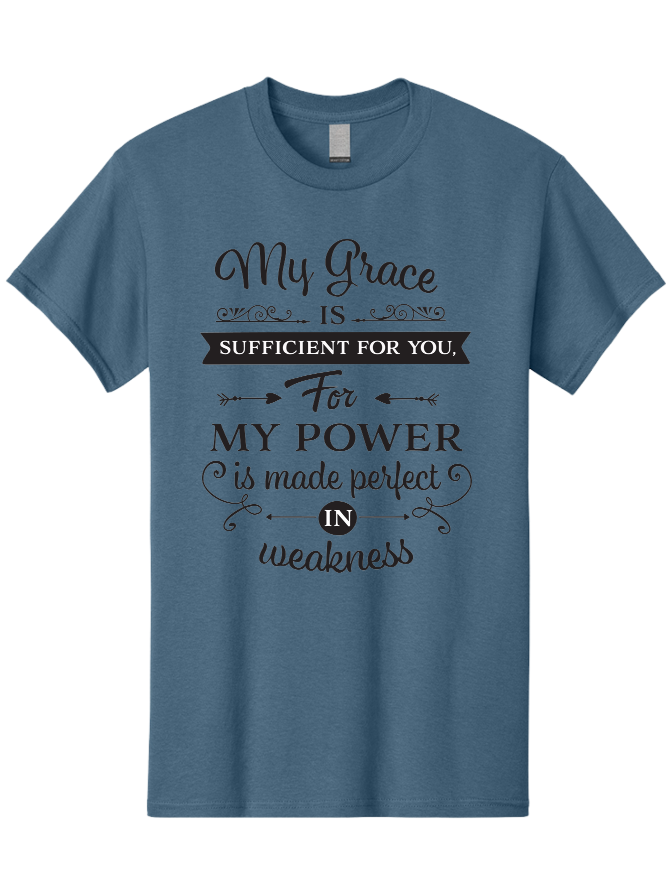 My-Grace-Is-Sufficient Men'S Graphic Tee, 100% Cotton, Comfortable Casual Summer Wear, Machine Washable, Inspirational Quote, Motivational Words, Faith-Based Message, Spiritual Guidance, Encouraging Scripture, Divine Love, Sacred Text, Aad038 15