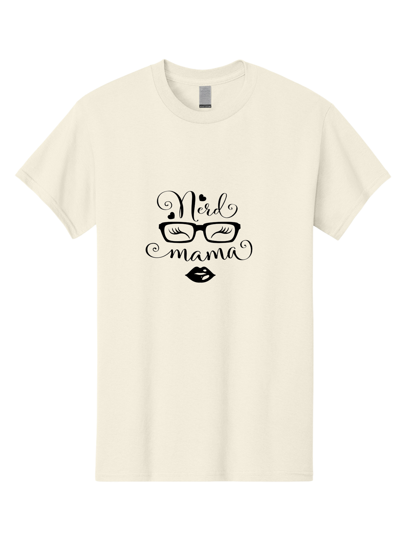 Nerd-Mama Men'S Graphic Tee, 100% Cotton, Comfortable Casual Summer Wear, Machine Washable, Nerd Mama, Glasses With Eyelashes, Lips, Cute Typography, Quirky Mom, Nerdy Humor, Fun Design, Geeky Style, Mom Quotes Aad051 1