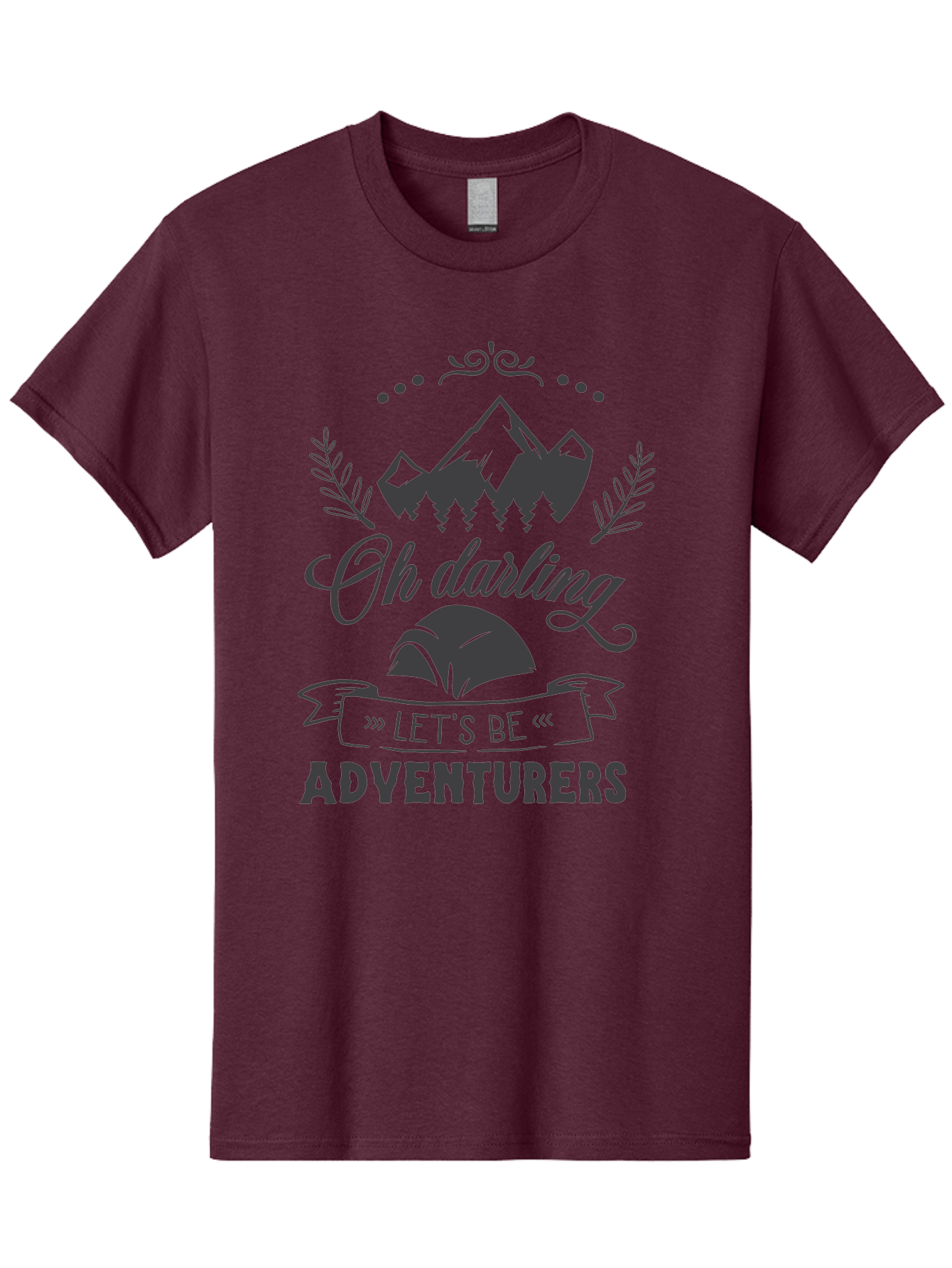Oh-Darling-Let-S-Be-Adventurers Men'S Graphic Tee, 100% Cotton, Comfortable Casual Summer Wear, Machine Washable, Outdoor Adventure, Travel Inspiration, Wanderlust, Mountain Landscape, Forest Scenery, Inspirational Quotes, Aad066 15