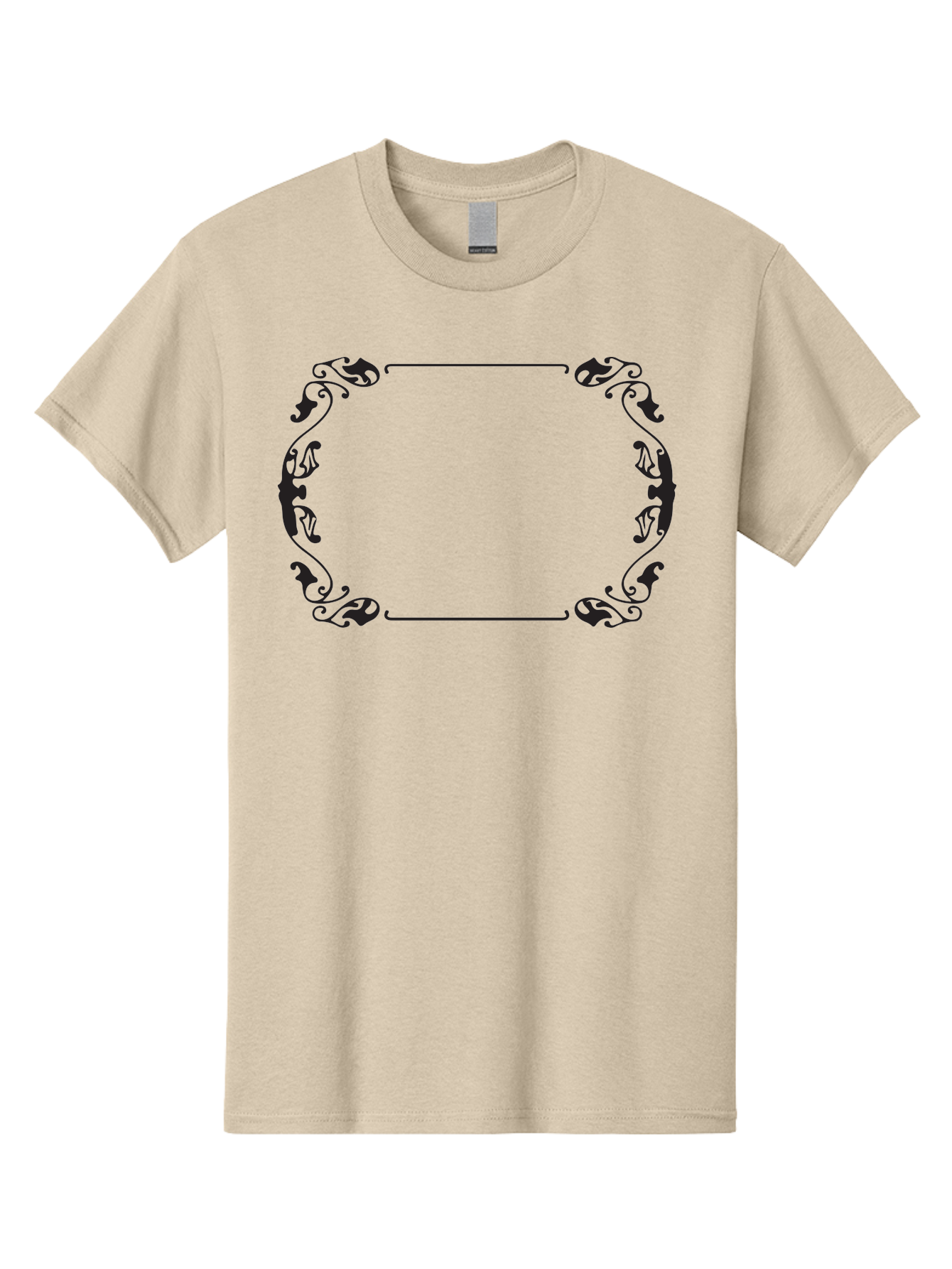 Ornate-Frame-1 Men'S Graphic Tee, 100% Cotton, Comfortable Casual Summer Wear, Machine Washable, Ornate Frame, Decorative Border, Vintage Design, Elegant Frame, Classic Ornamentation, Luxurious Decor, Intricate Details, Symmetrical Pattern, Aad077 19