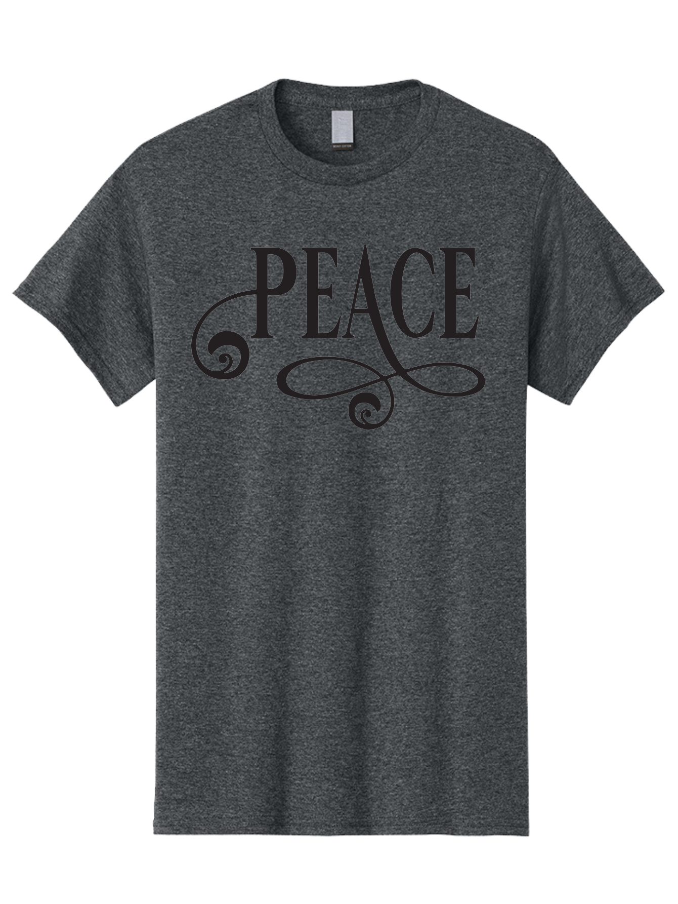 Peace Men'S Graphic Tee, 100% Cotton, Comfortable Casual Summer Wear, Machine Washable, Peace Symbol, Calm Atmosphere, Serene Environment, Tranquil Vibes, Harmony, Decorative Text, Elegant Typography, Inspiring Quote Aad085 19
