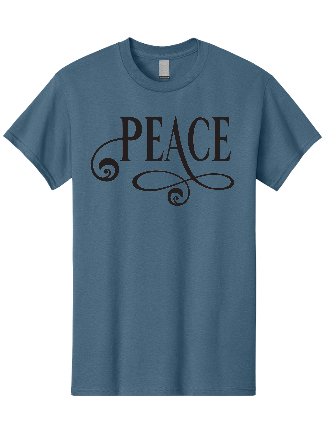 Peace Men'S Graphic Tee, 100% Cotton, Comfortable Casual Summer Wear, Machine Washable, Peace Symbol, Calm Atmosphere, Serene Environment, Tranquil Vibes, Harmony, Decorative Text, Elegant Typography, Inspiring Quote Aad085 7