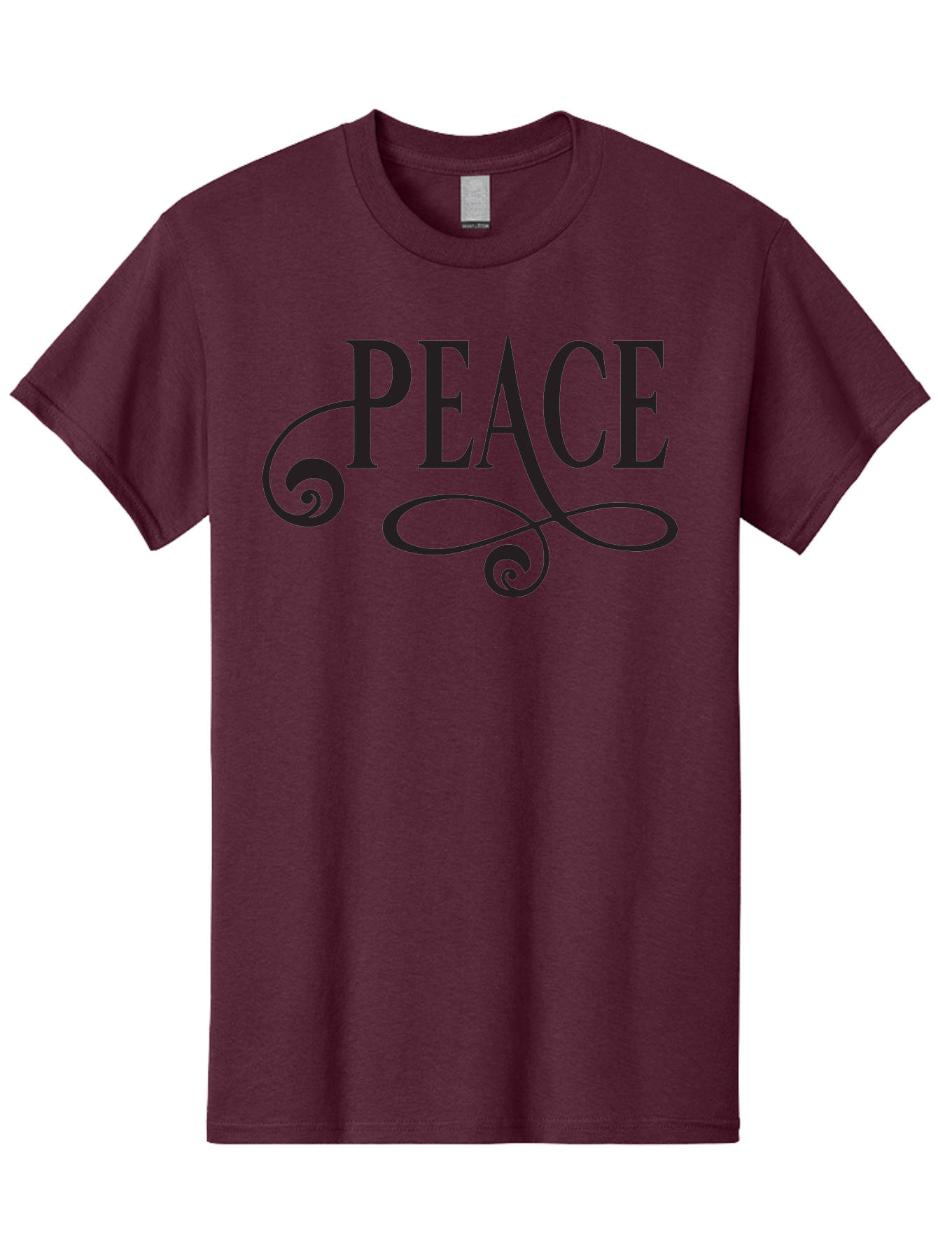 Peace Men'S Graphic Tee, 100% Cotton, Comfortable Casual Summer Wear, Machine Washable, Peace Symbol, Calm Atmosphere, Serene Environment, Tranquil Vibes, Harmony, Decorative Text, Elegant Typography, Inspiring Quote Aad085 1
