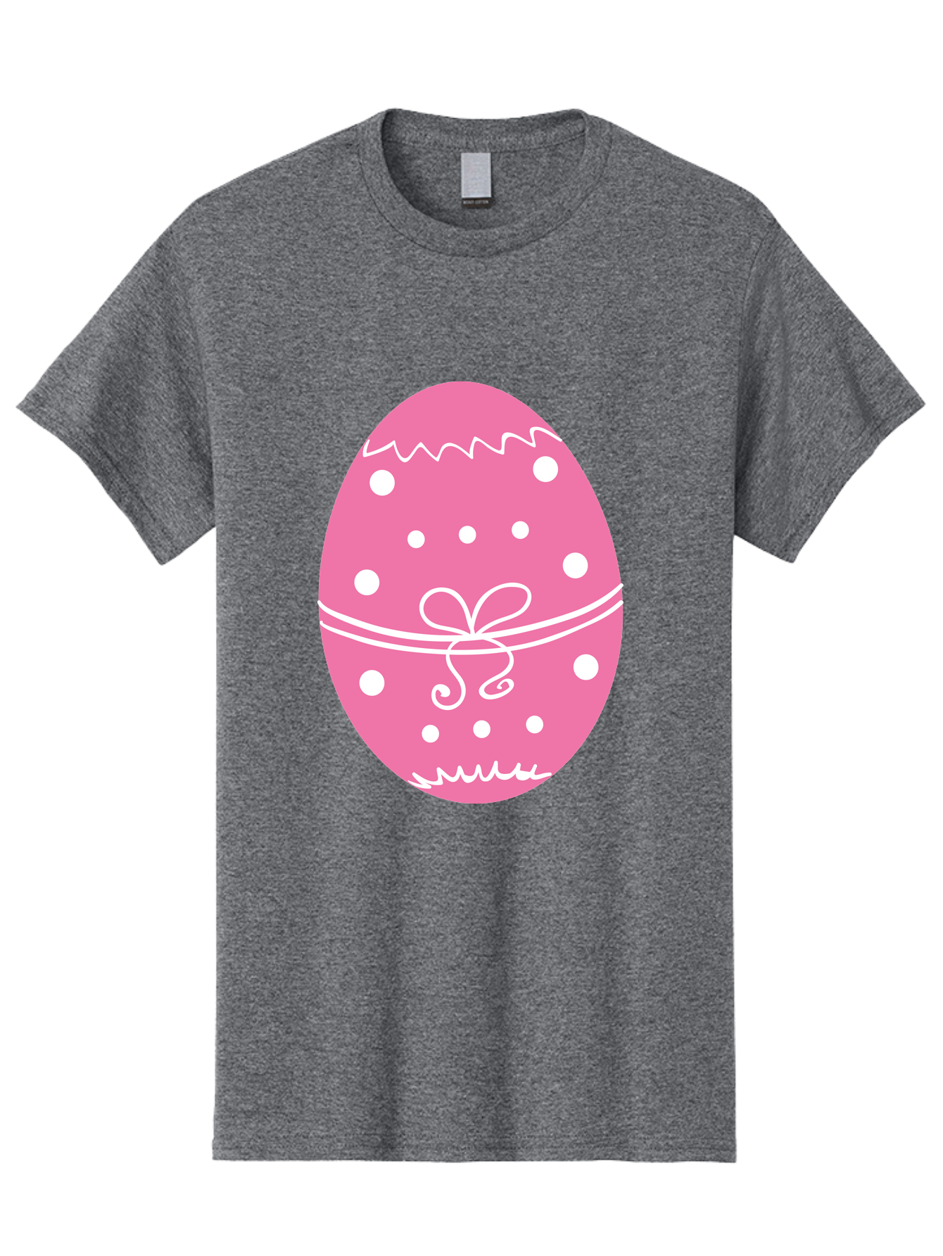 Pink-Easter-Egg-1 Men'S Graphic Tee, 100% Cotton, Comfortable Casual Summer Wear, Machine Washable, Pink Easter Egg, White Polka Dots, Decorative Egg, Festive Design, Easter Decoration, Spring Holiday, Easter Egg Hunt, Egg Decoration, Aad092 23