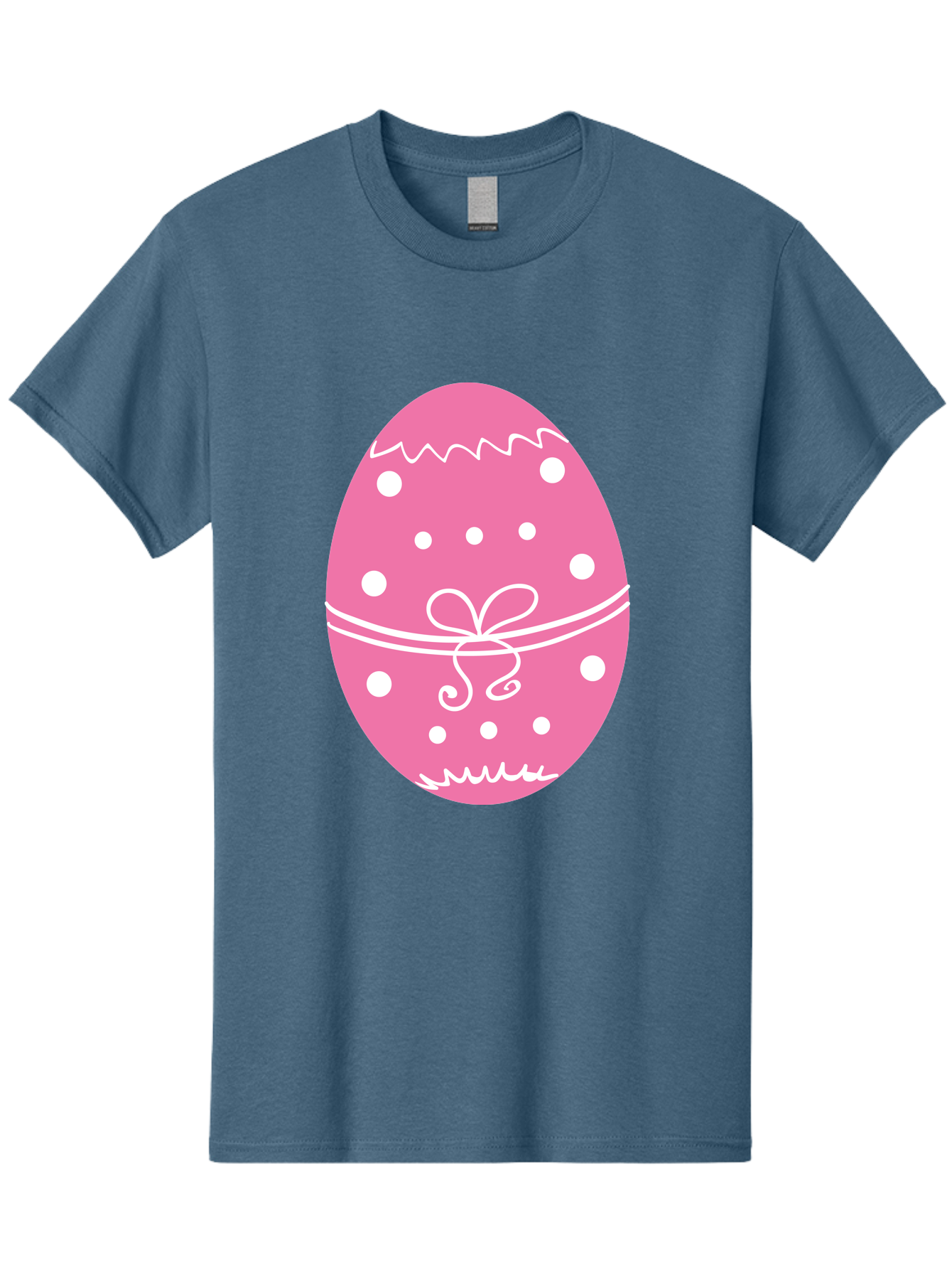 Pink-Easter-Egg-1 Men'S Graphic Tee, 100% Cotton, Comfortable Casual Summer Wear, Machine Washable, Pink Easter Egg, White Polka Dots, Decorative Egg, Festive Design, Easter Decoration, Spring Holiday, Easter Egg Hunt, Egg Decoration, Aad092 3