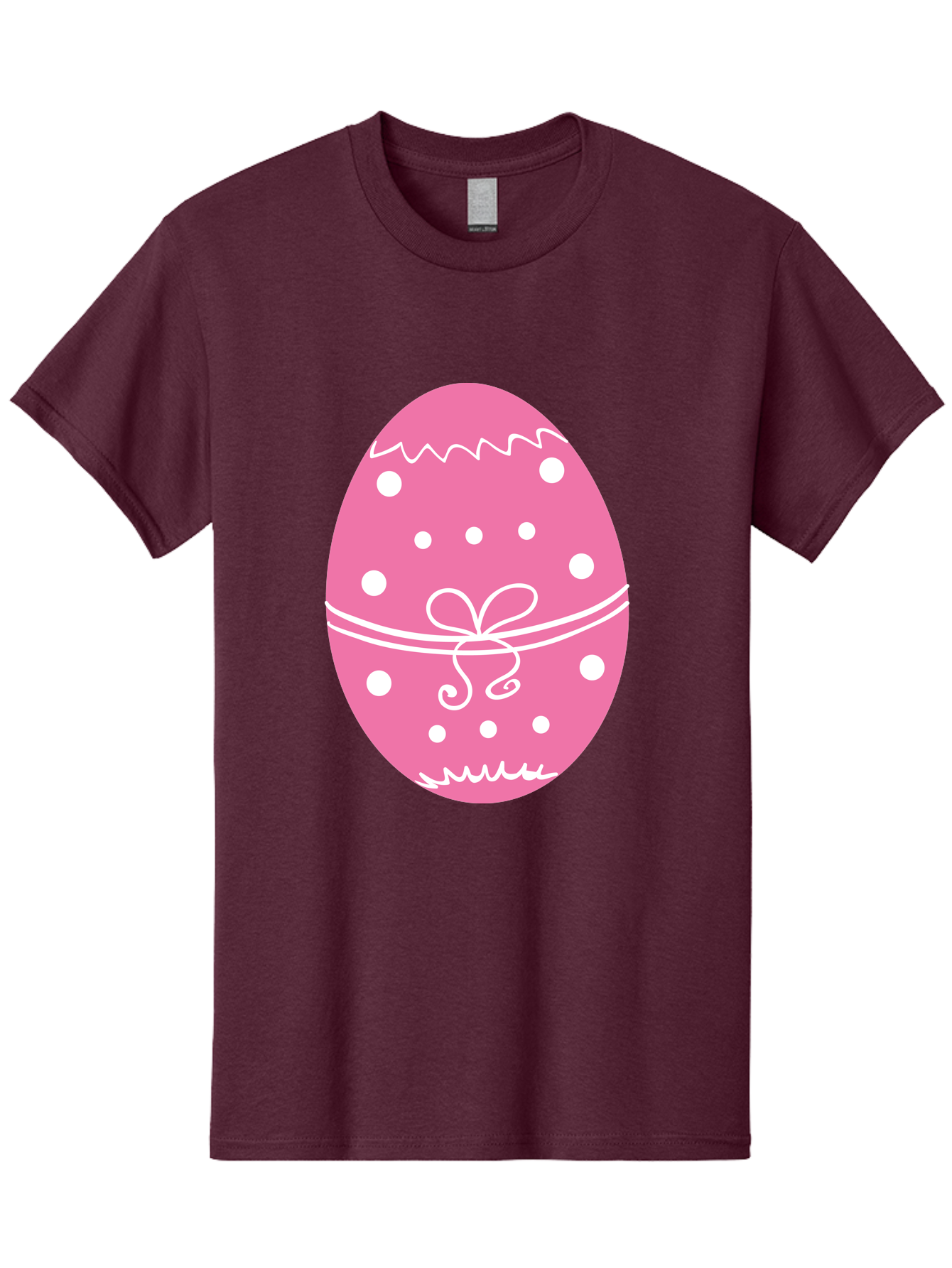 Pink-Easter-Egg-1 Men'S Graphic Tee, 100% Cotton, Comfortable Casual Summer Wear, Machine Washable, Pink Easter Egg, White Polka Dots, Decorative Egg, Festive Design, Easter Decoration, Spring Holiday, Easter Egg Hunt, Egg Decoration, Aad092 5