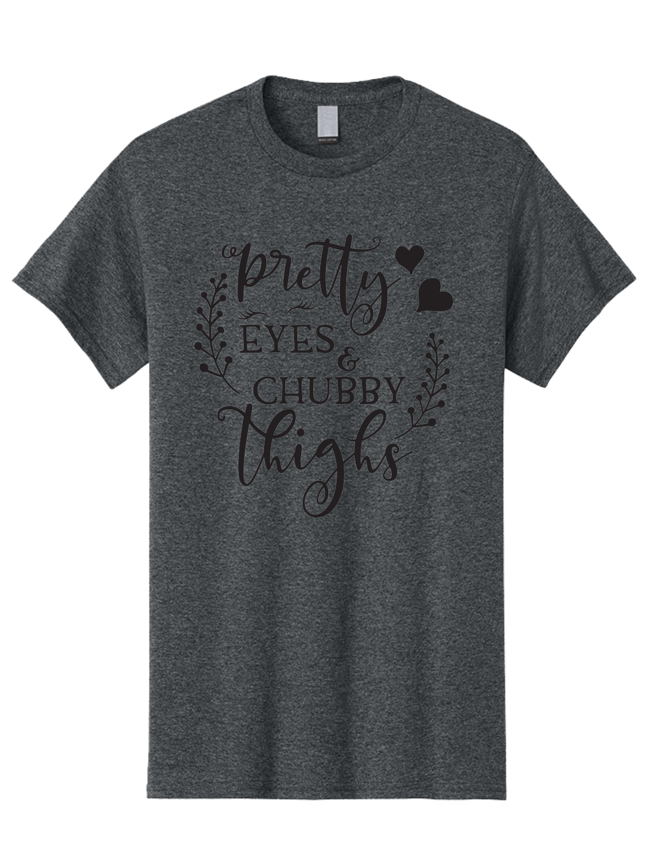 Pretty-Eyes-Chubby-Thighs Men'S Graphic Tee, 100% Cotton, Comfortable Casual Summer Wear, Machine Washable, Cute Typography, Body Positivity, Self Love, Confidence Boost, Empowerment, Lovely Quotes, Charming Phrases, Inspiration, Motivation Aad100 29