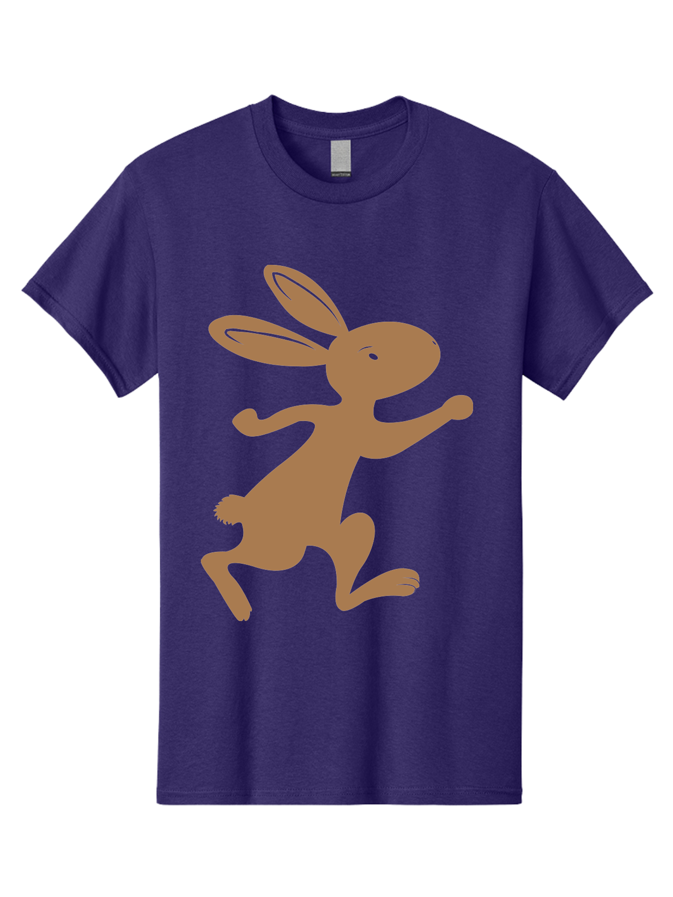 Rabbit Men'S Graphic Tee, 100% Cotton, Comfortable Casual Summer Wear, Machine Washable, Cartoon Rabbit, Jumping Rabbit, Brown Rabbit, Playful Pose, Cute Illustration, Simple Design, Whimsical Art, Cartoon Character, Funny Rabbit Aad115 13