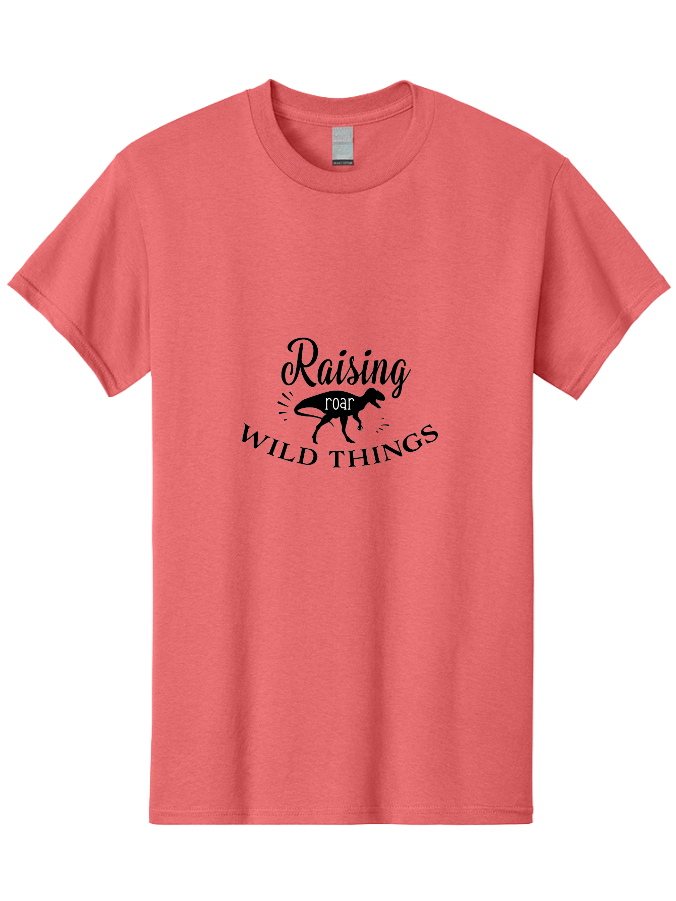 Raising-Wild-Things Men'S Graphic Tee, 100% Cotton, Comfortable Casual Summer Wear, Machine Washable, Raising Wild Things, Dinosaur Roar, T-Shirt Design, Funny Quote, Witty Phrase, Parenting Humor, Wild Child, Dino Love, Prehistoric Fun Aad116 11