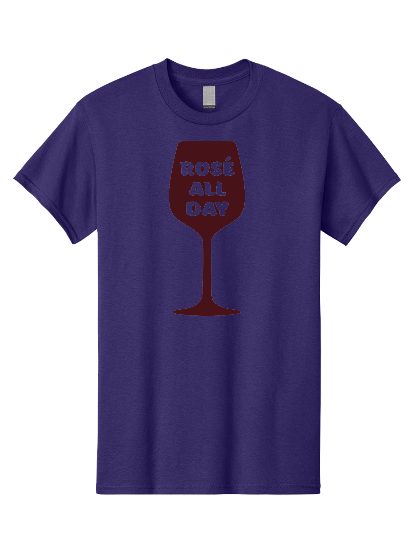 Rose-All-Day Men'S Graphic Tee, 100% Cotton, Comfortable Casual Summer Wear, Machine Washable, Wine Glass, Rose Wine, Rosé All Day, Wine Lover, Relaxed Atmosphere, Casual Drinking, Fun Phrase, Wine Culture Aad131 11