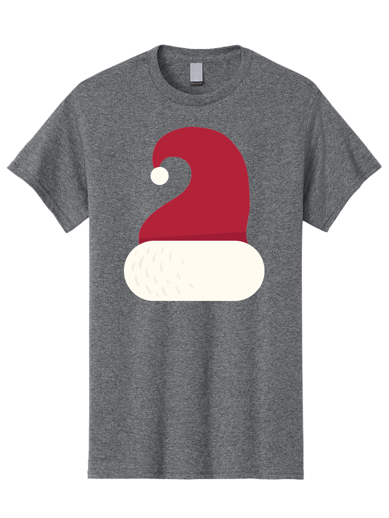 Santa-Hat Men'S Graphic Tee, 100% Cotton, Comfortable Casual Summer Wear, Machine Washable, Santa Hat, Christmas Hat, Red And White Hat, Winter Clothing, Festive Accessory, Holiday Fashion, Cartoon Style, Digital Illustration Aad135 13