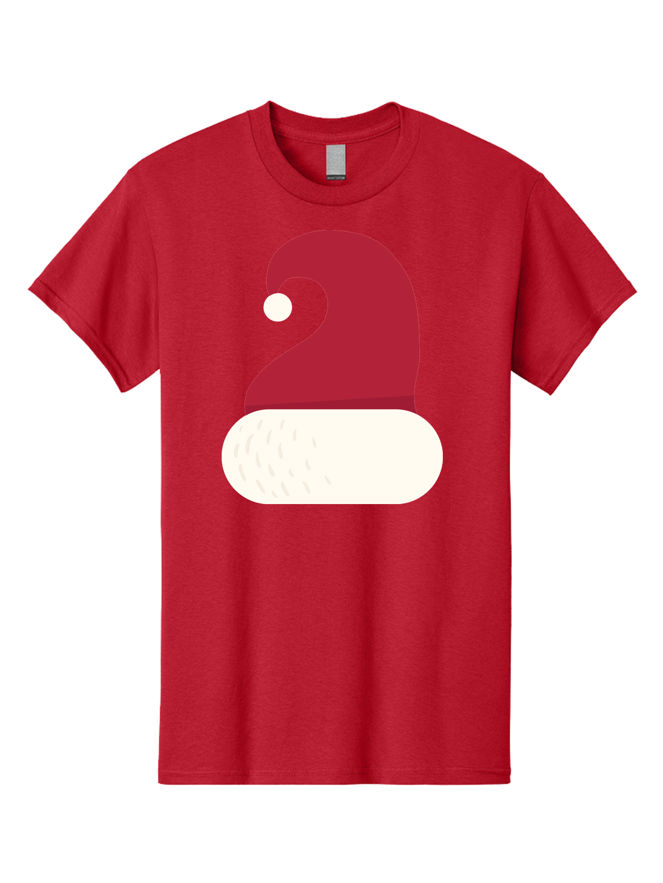 Santa-Hat Men'S Graphic Tee, 100% Cotton, Comfortable Casual Summer Wear, Machine Washable, Santa Hat, Christmas Hat, Red And White Hat, Winter Clothing, Festive Accessory, Holiday Fashion, Cartoon Style, Digital Illustration Aad135 21