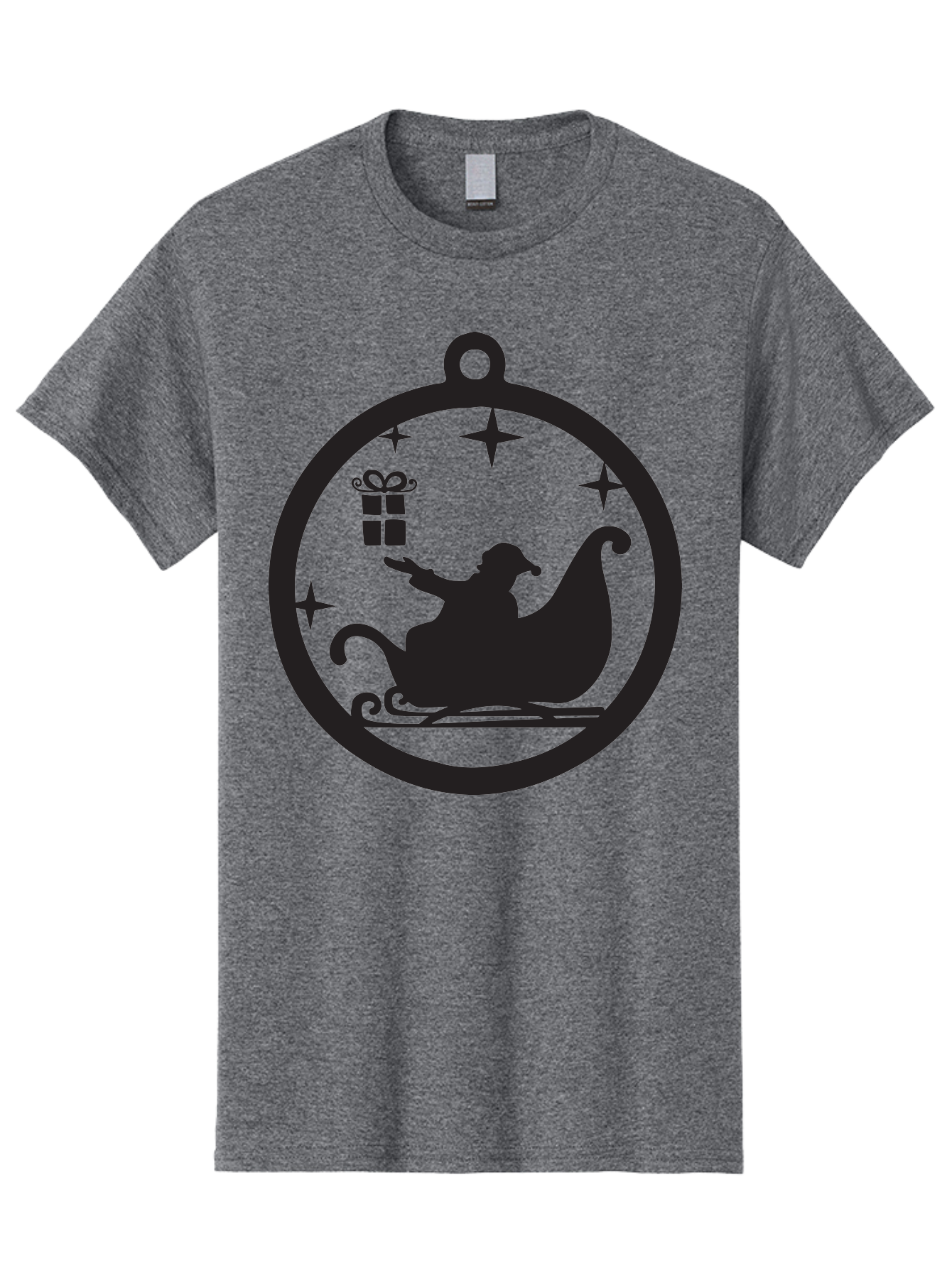 Santa-Sleigh-Ornament-1 Men'S Graphic Tee, 100% Cotton, Comfortable Casual Summer Wear, Machine Washable, Santa Claus, Christmas Gift, Sleigh Ride, Festive Holiday, Winter Wonderland, Gift Giving, Christmas Magic, Holiday Cheer Aad137 27