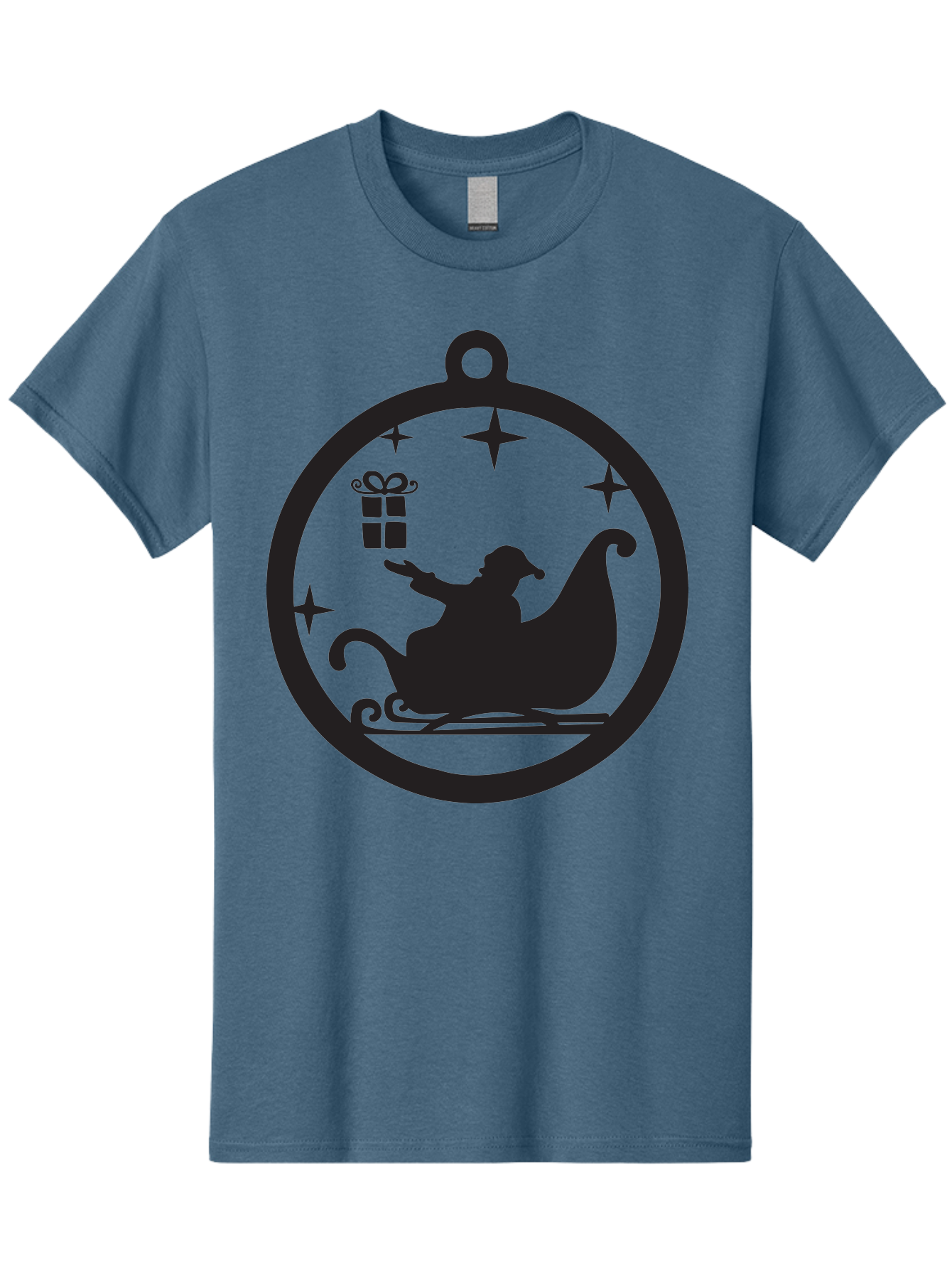 Santa-Sleigh-Ornament-1 Men'S Graphic Tee, 100% Cotton, Comfortable Casual Summer Wear, Machine Washable, Santa Claus, Christmas Gift, Sleigh Ride, Festive Holiday, Winter Wonderland, Gift Giving, Christmas Magic, Holiday Cheer Aad137 23