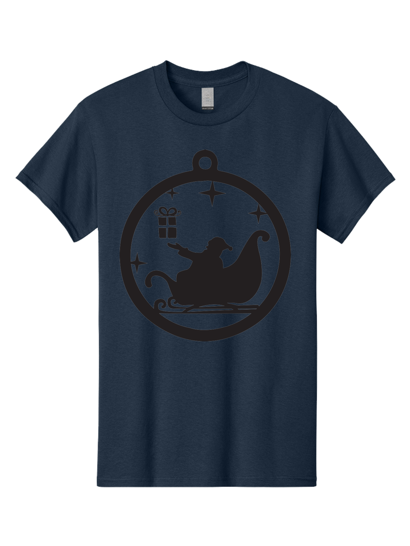 Santa-Sleigh-Ornament-1 Men'S Graphic Tee, 100% Cotton, Comfortable Casual Summer Wear, Machine Washable, Santa Claus, Christmas Gift, Sleigh Ride, Festive Holiday, Winter Wonderland, Gift Giving, Christmas Magic, Holiday Cheer Aad137 7