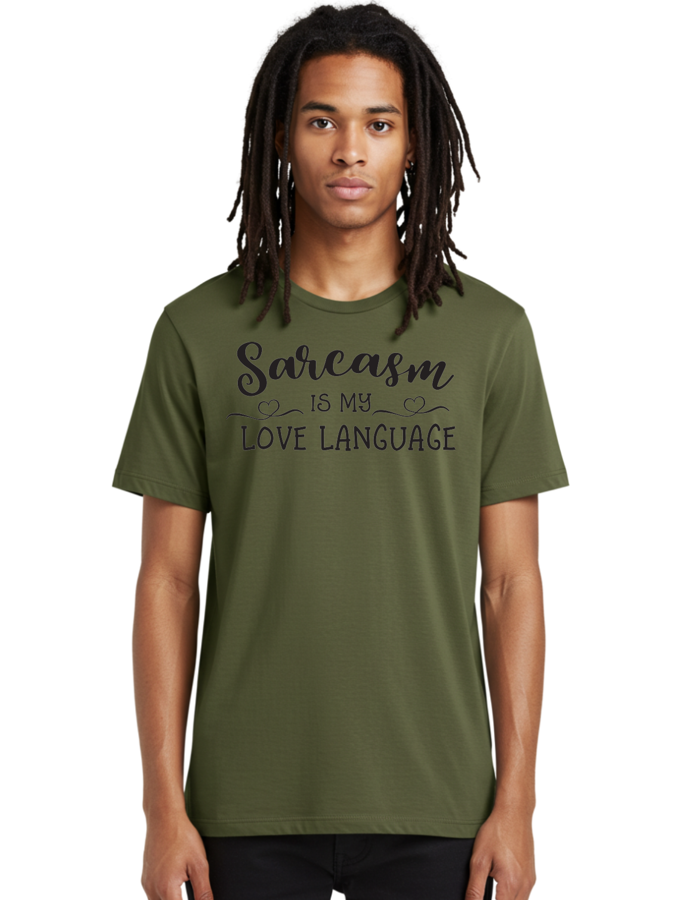 Sarcasm-Is-My-Love-Language Men'S Graphic Tee, 100% Cotton, Comfortable Casual Summer Wear, Machine Washable, Sarcasm, Love Language, Funny Quote, Humorous Phrase, Witty Saying, Heartwarming Text, Cute Design, Quirky Expression, Aad141 10
