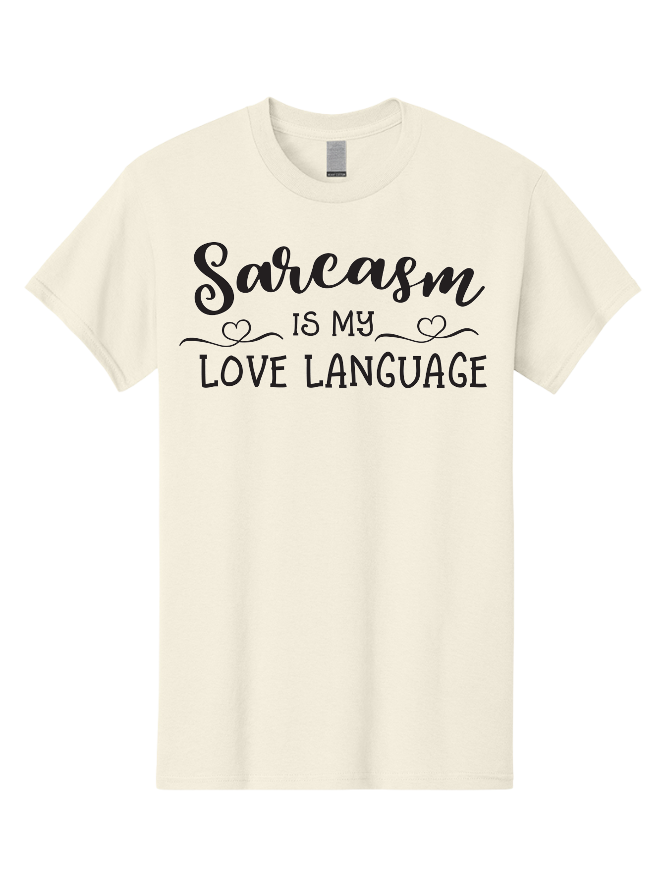 Sarcasm-Is-My-Love-Language Men'S Graphic Tee, 100% Cotton, Comfortable Casual Summer Wear, Machine Washable, Sarcasm, Love Language, Funny Quote, Humorous Phrase, Witty Saying, Heartwarming Text, Cute Design, Quirky Expression, Aad141 5
