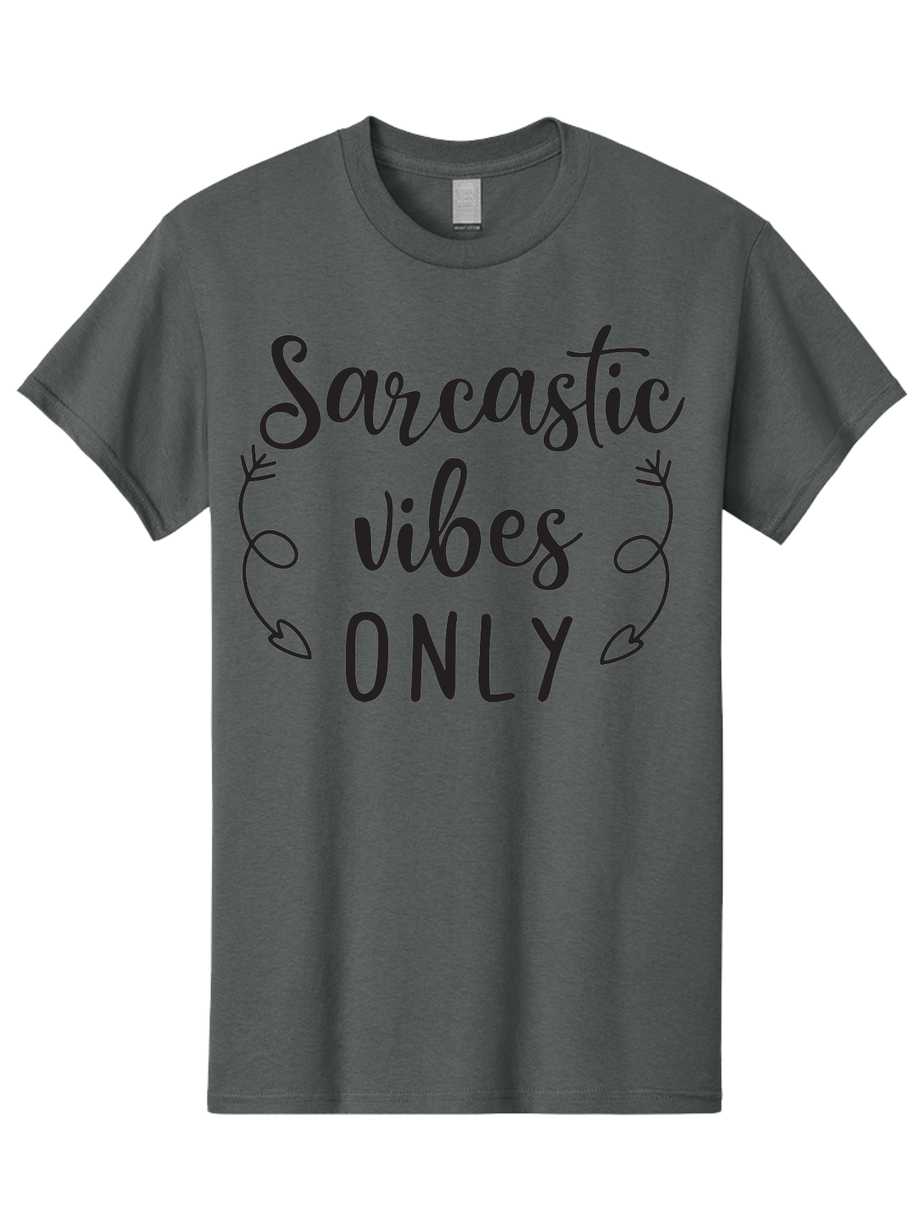 Sarcastic-Vibes-Only Men'S Graphic Tee, 100% Cotton, Comfortable Casual Summer Wear, Machine Washable, Sarcastic Vibes, Funny Quotes, Humorous Sayings, Witty Remarks, Sassy Phrases, Irony, Playful Teasing, Trendy Graphic Aad143 11