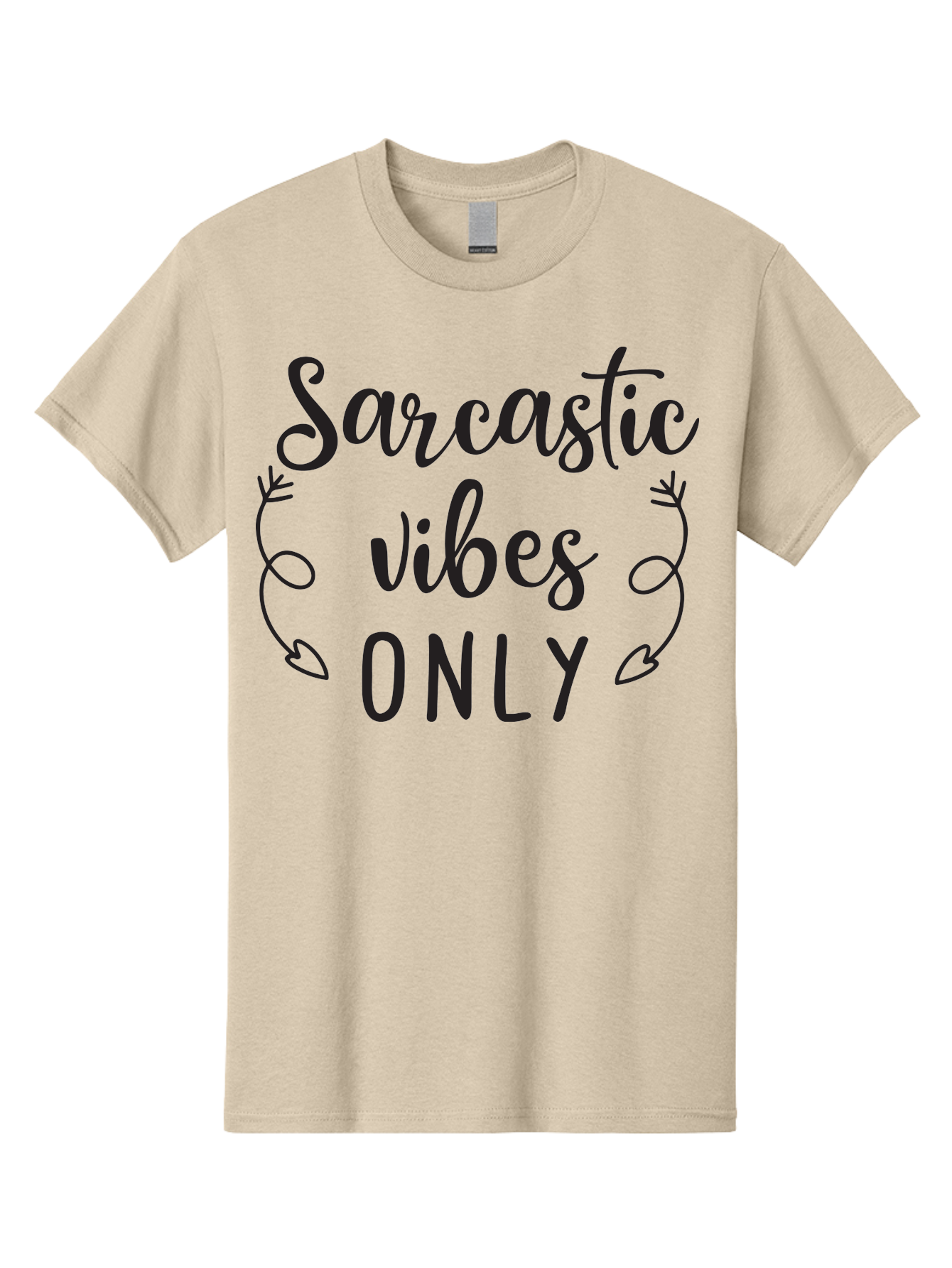 Sarcastic-Vibes-Only Men'S Graphic Tee, 100% Cotton, Comfortable Casual Summer Wear, Machine Washable, Sarcastic Vibes, Funny Quotes, Humorous Sayings, Witty Remarks, Sassy Phrases, Irony, Playful Teasing, Trendy Graphic Aad143 25