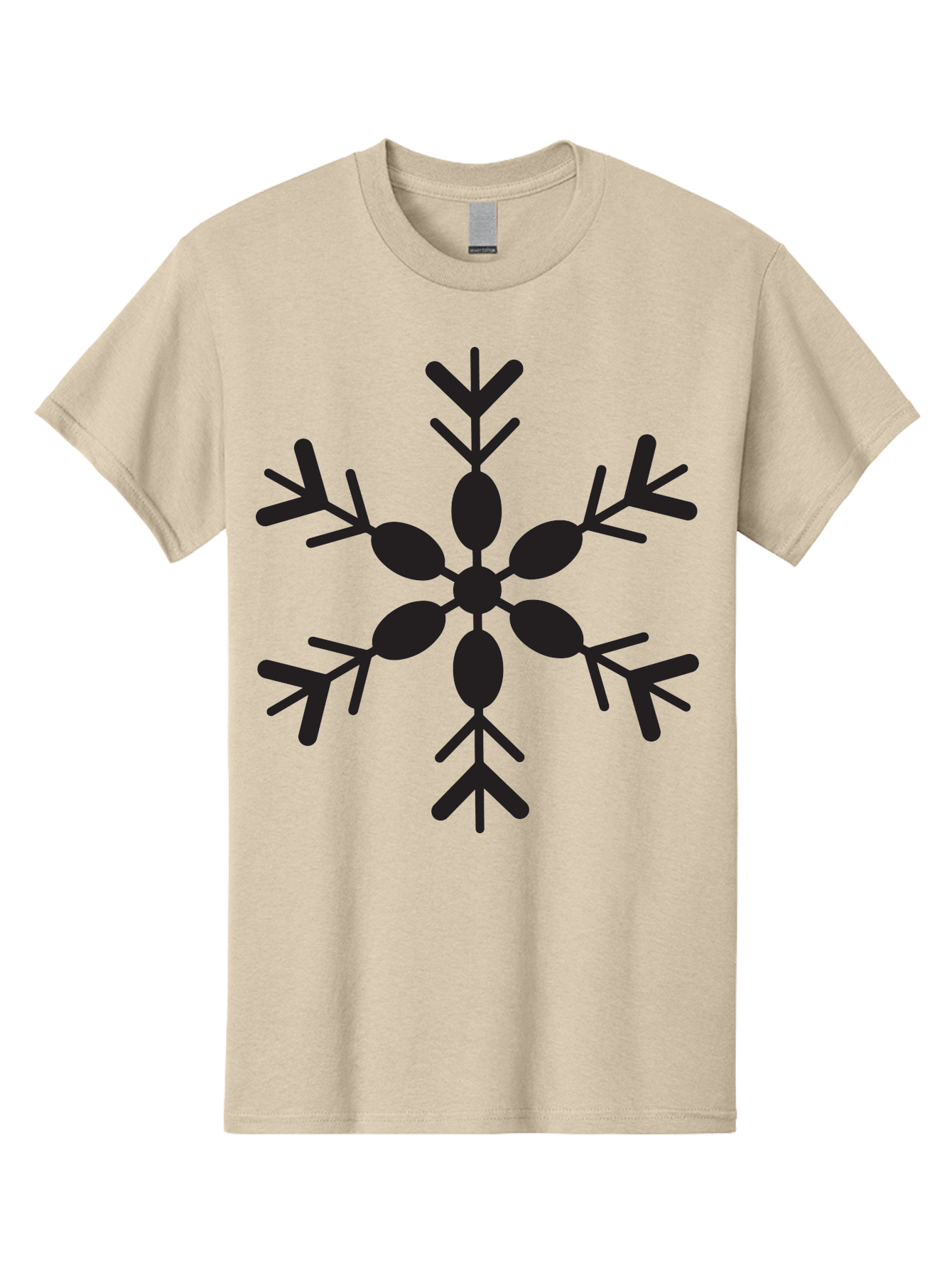 Snowflake-2 Men'S Graphic Tee, 100% Cotton, Comfortable Casual Summer Wear, Machine Washable, Symmetrical Black Snowflake, Winter Wonderland, Festive Design, Intricate Patterns, Six-Pointed Star, Christmas Decorations, Holiday Graphics, Aad168 11