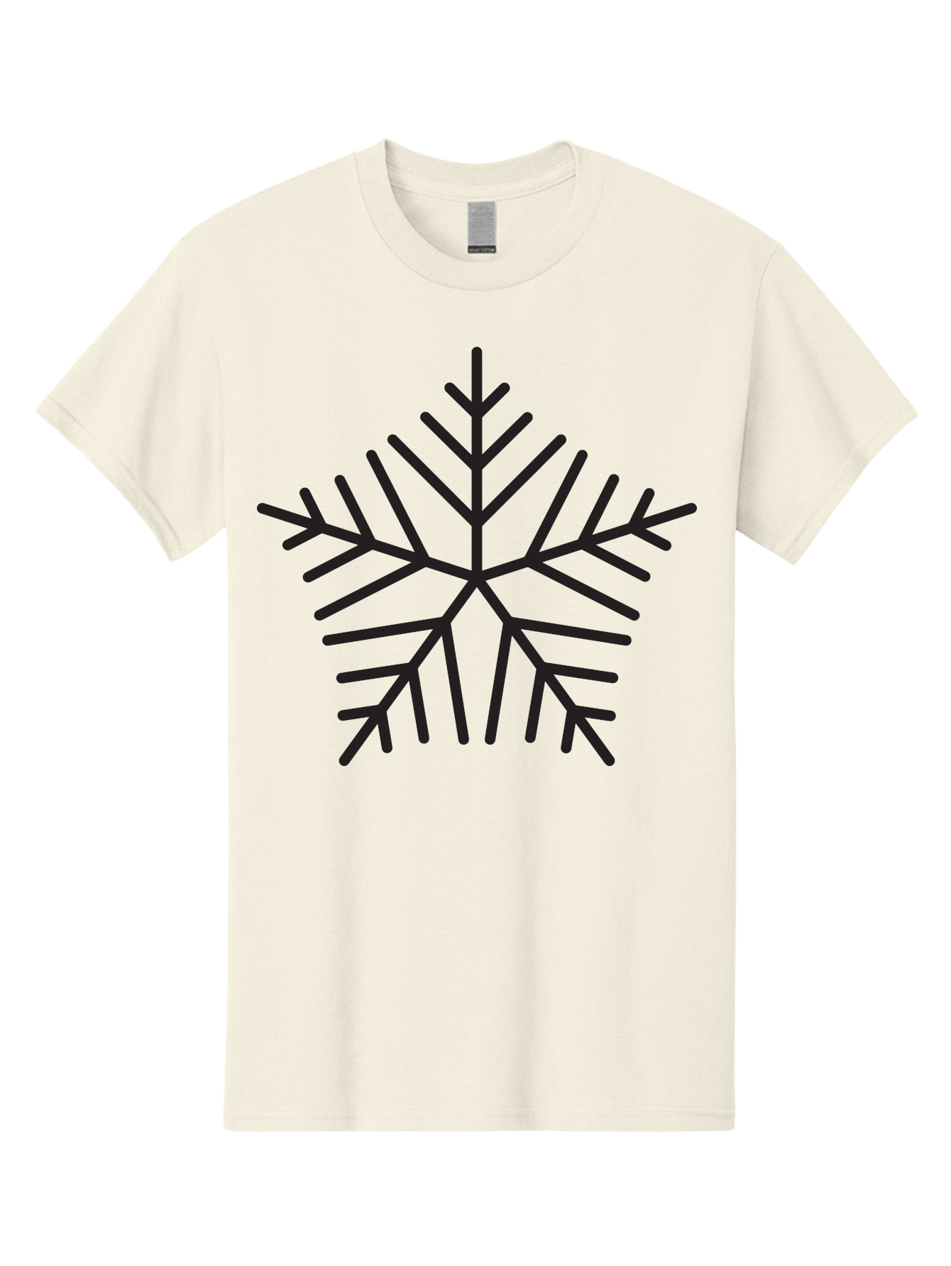 Snowflake-3 Men'S Graphic Tee, 100% Cotton, Comfortable Casual Summer Wear, Machine Washable, Snowflake, Symmetrical Design, Black Silhouette, Winter Symbol, Frosty Theme, Geometric Pattern, Delicate Branches, Intricate Details, Aad169 21