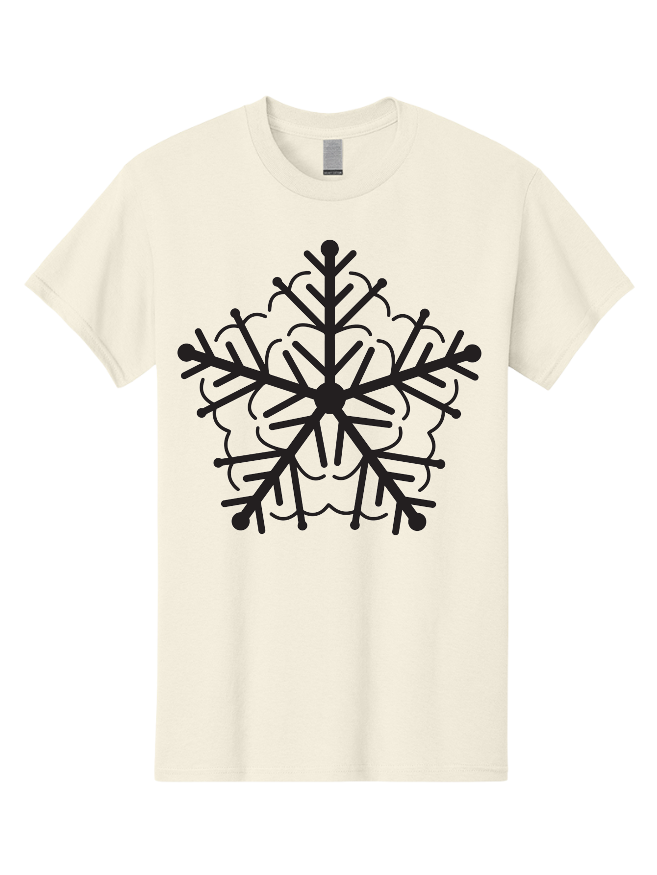 Snowflake-5 Men'S Graphic Tee, 100% Cotton, Comfortable Casual Summer Wear, Machine Washable, Black Snowflake, Winter Wonderland, Festive Decoration, Holiday Season, Snowy Design, Symmetrical Pattern, Frozen Frost, Icy Charm Aad171 21