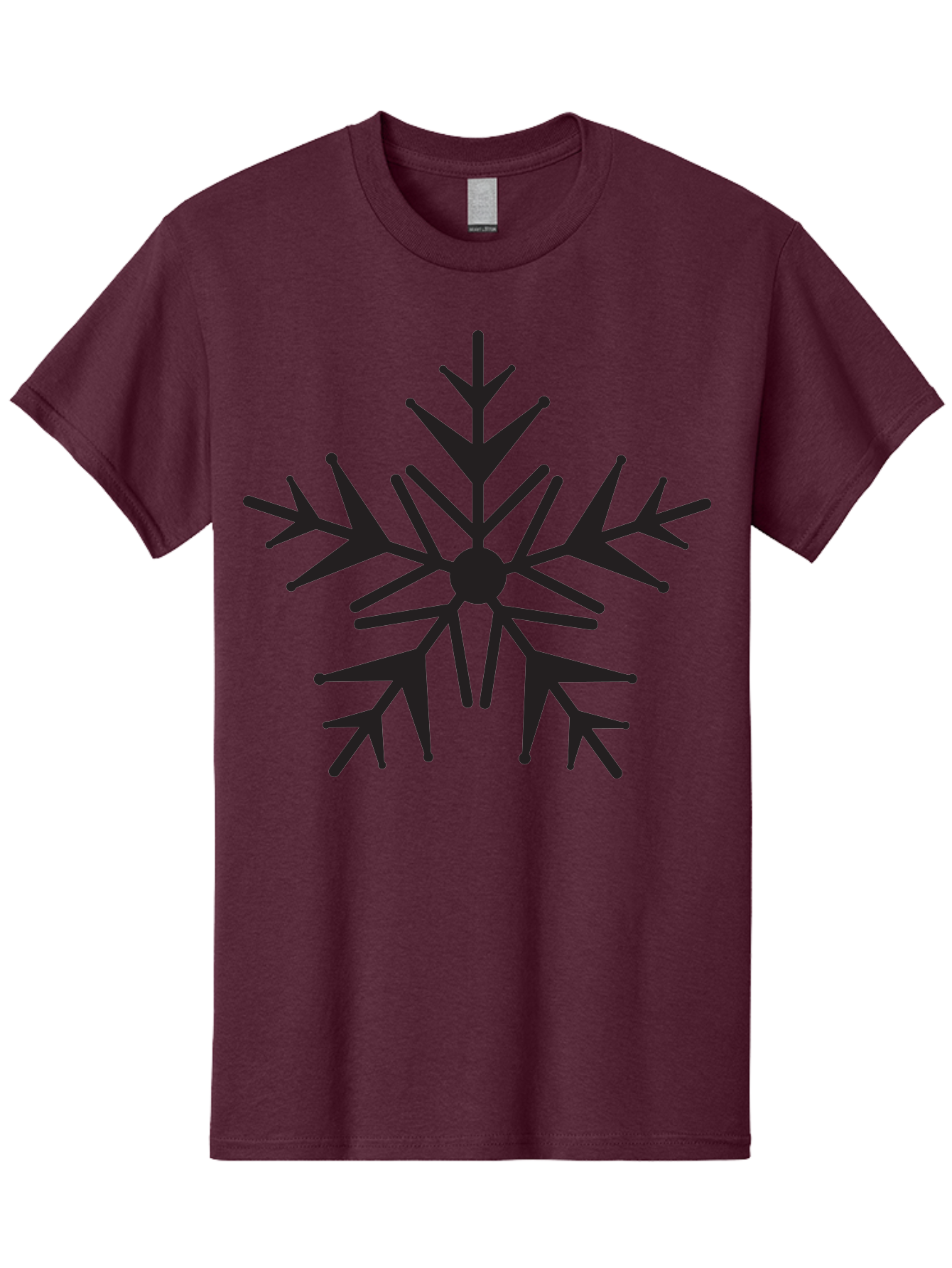 Snowflake-6 Men'S Graphic Tee, 100% Cotton, Comfortable Casual Summer Wear, Machine Washable, Snowflake, Winter Wonderland, Frosty Design, Delicate Pattern, Intricate Details, Symmetrical Shape, Winter Season, Festive Decoration Aad172 3