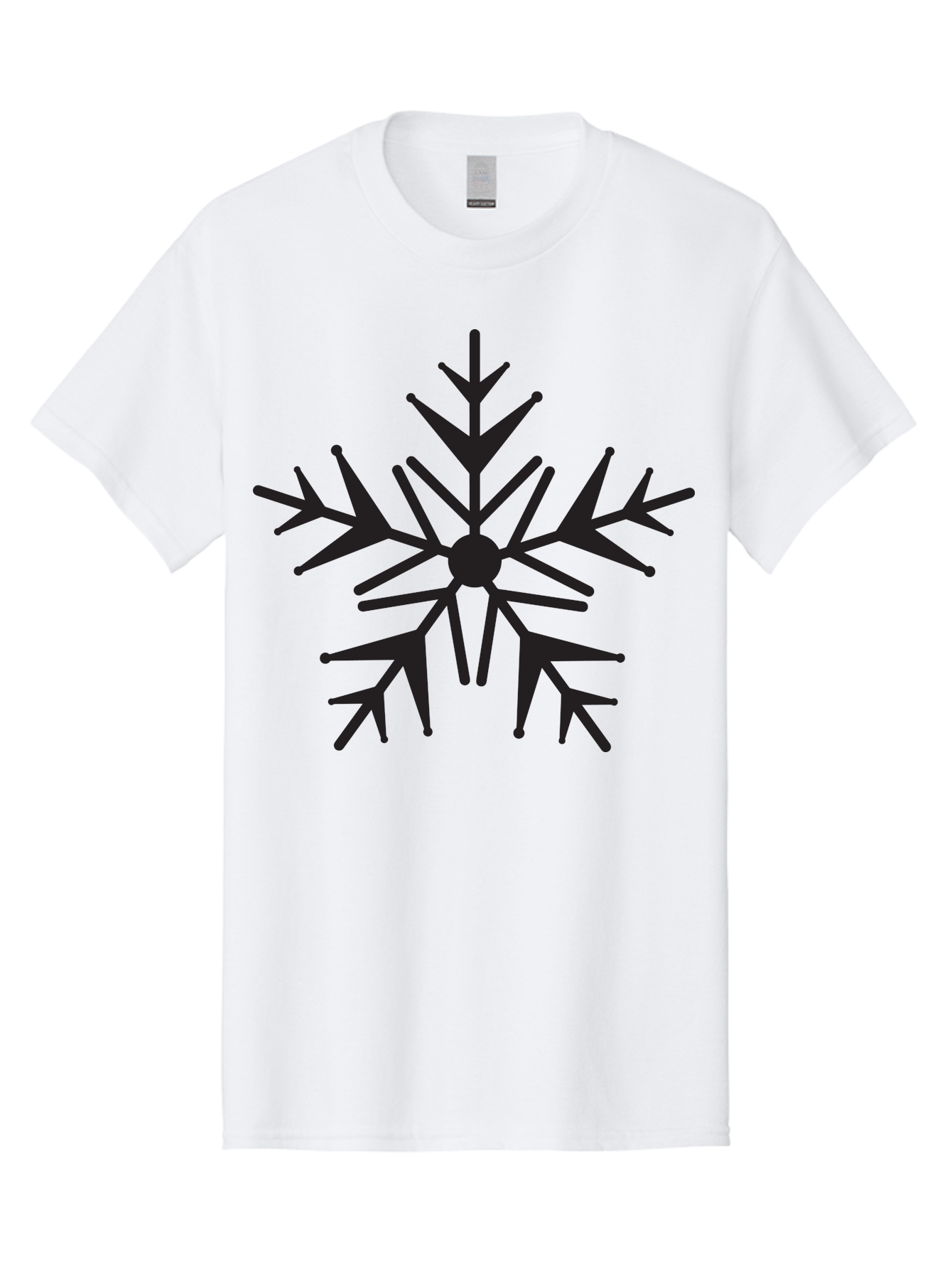 Snowflake-6 Men'S Graphic Tee, 100% Cotton, Comfortable Casual Summer Wear, Machine Washable, Snowflake, Winter Wonderland, Frosty Design, Delicate Pattern, Intricate Details, Symmetrical Shape, Winter Season, Festive Decoration Aad172 25
