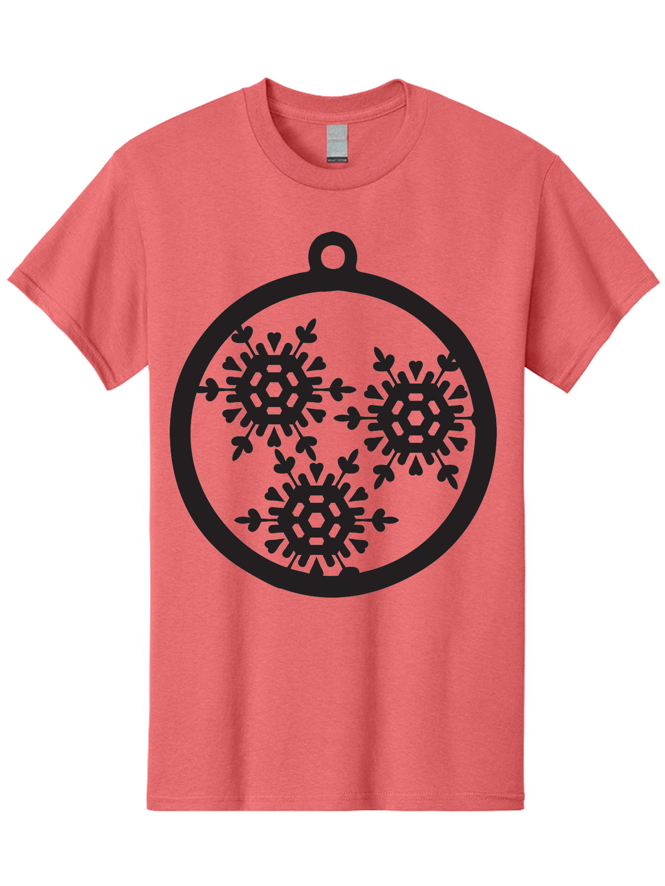 Snowflakes-Ornament-1 Men'S Graphic Tee, 100% Cotton, Comfortable Casual Summer Wear, Machine Washable, Snowflakes In Ornament, Winter Decorations, Festive Designs, Holiday Ornaments, Christmas Decor, Snowy Themes, Decorative Cutouts, Aad176 13
