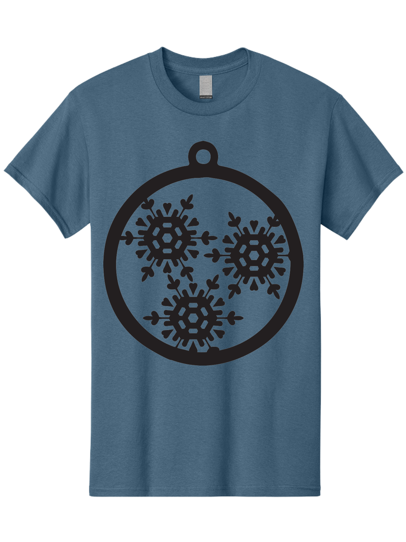 Snowflakes-Ornament-1 Men'S Graphic Tee, 100% Cotton, Comfortable Casual Summer Wear, Machine Washable, Snowflakes In Ornament, Winter Decorations, Festive Designs, Holiday Ornaments, Christmas Decor, Snowy Themes, Decorative Cutouts, Aad176 25