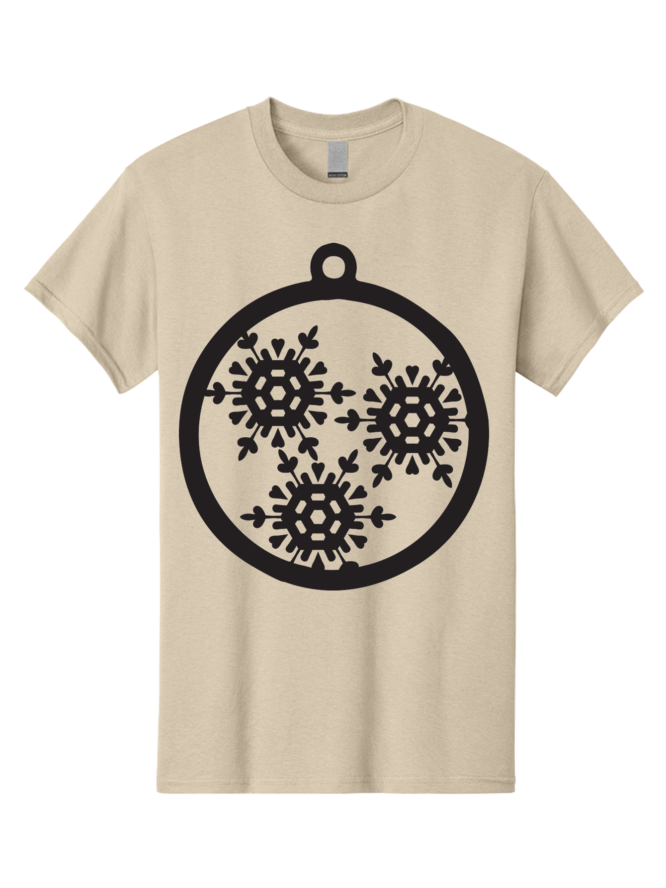 Snowflakes-Ornament-1 Men'S Graphic Tee, 100% Cotton, Comfortable Casual Summer Wear, Machine Washable, Snowflakes In Ornament, Winter Decorations, Festive Designs, Holiday Ornaments, Christmas Decor, Snowy Themes, Decorative Cutouts, Aad176 3