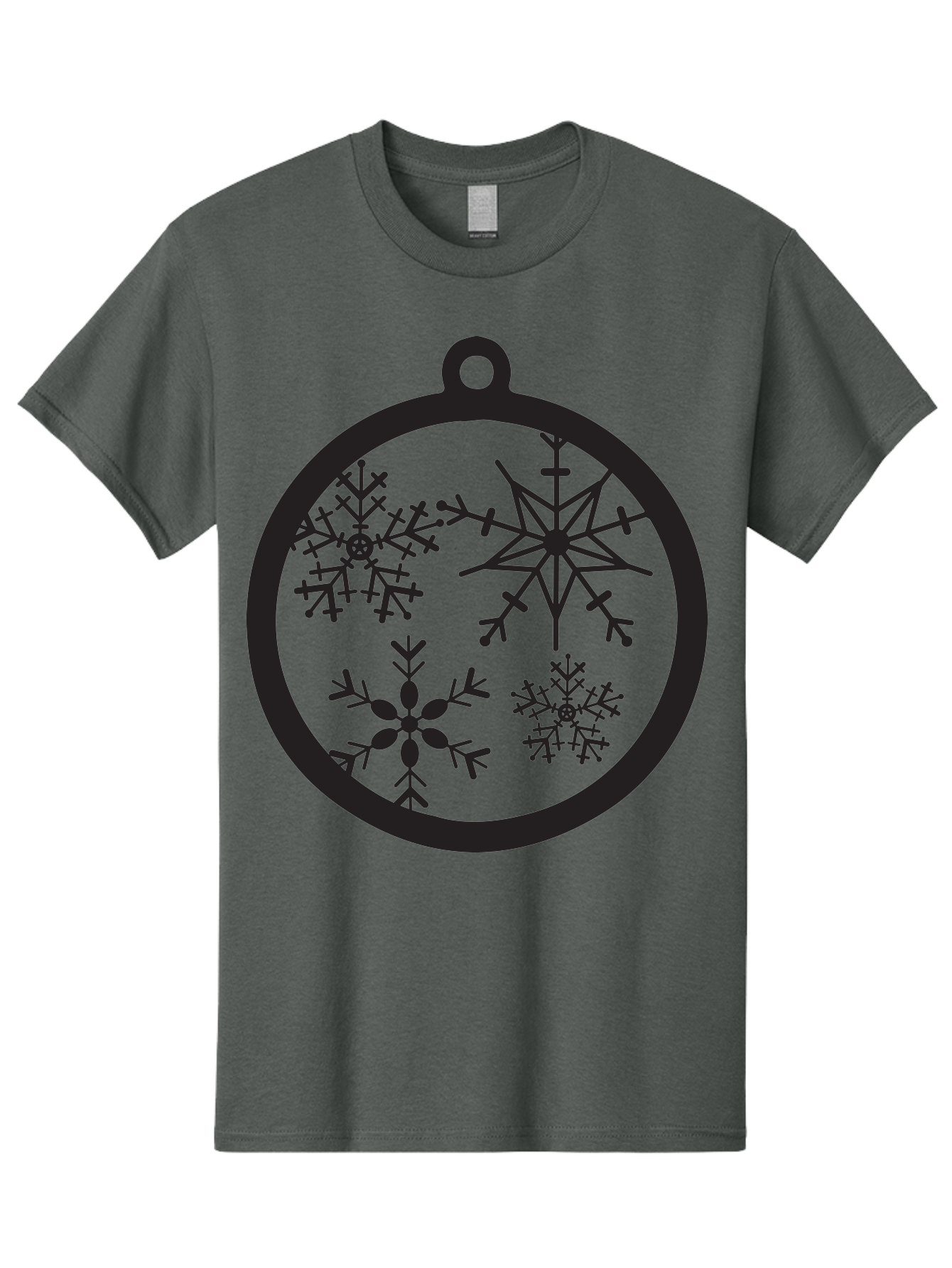 Snowflakes-Ornament-2 Men'S Graphic Tee, 100% Cotton, Comfortable Casual Summer Wear, Machine Washable, Snowflakes, Winter Decoration, Christmas Ornament, Festive Design, Holiday Decor, Black Silhouette, Intricate Patterns, Snowflake Art, Aad177 21