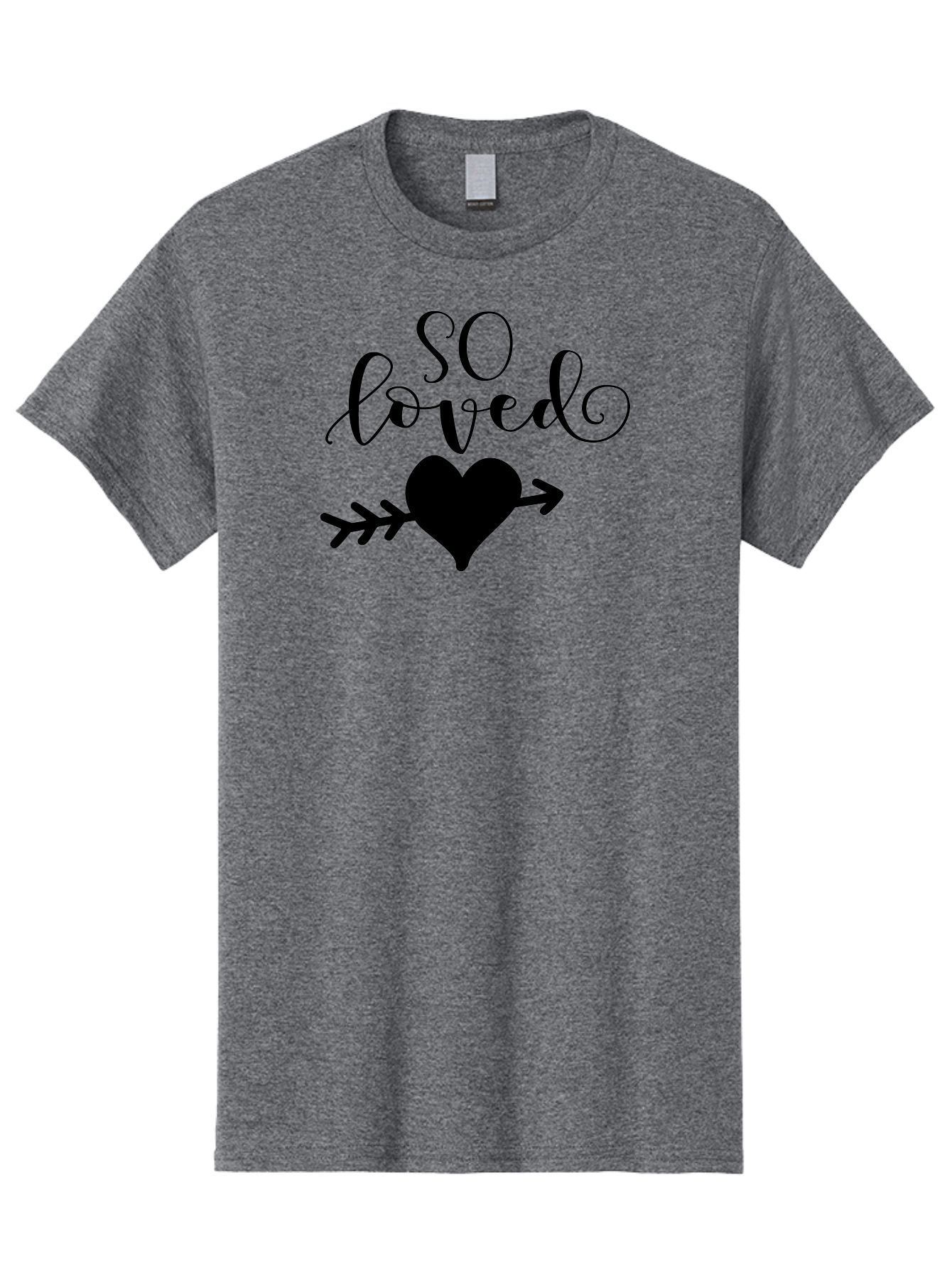 So-Loved Men'S Graphic Tee, 100% Cotton, Comfortable Casual Summer Wear, Machine Washable, Love Quote, Heart With Arrow, Valentines Day, Romantic Symbol, Love Message, Tender Feeling, Heartwarming, Love Inspiration Aad182 23