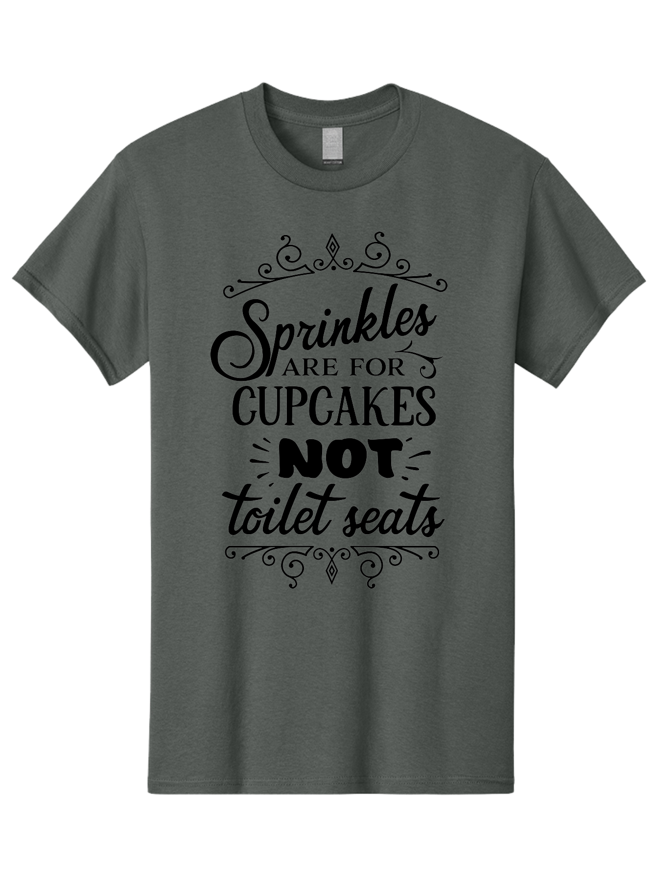 Sprinkles-Are-For-Cupcakes-Not-Toilet-Seats Men'S Graphic Tee, 100% Cotton, Comfortable Casual Summer Wear, Machine Washable, Funny Quote, Quirky Humor, Bathroom Decor, Cupcake Love, Sprinkle Theme, Toilet Humor, Cute Sign, Baking Humor, Aad193 29